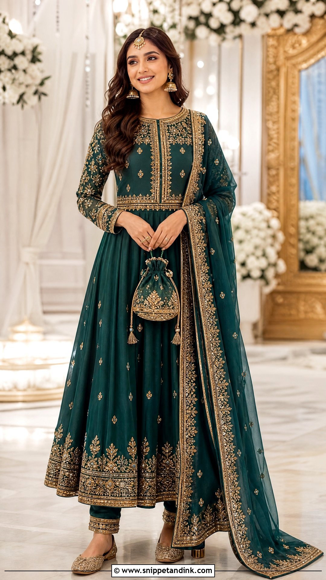 Embroidered Anarkali Wedding Frock - Snippet and Ink - 20 Wedding Frocks for Women Ideas