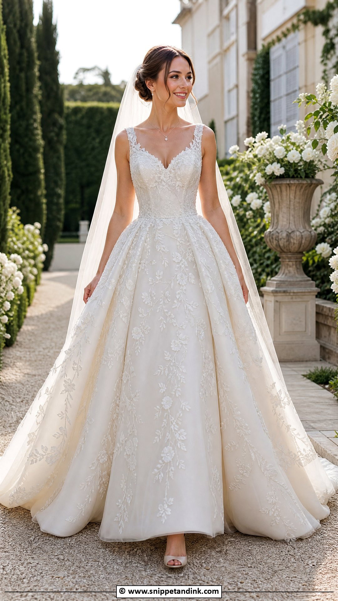 Embroidered Ball Gown Wedding Dress - Snippet and Ink - 35 Ball Gown Wedding Dress Ideas