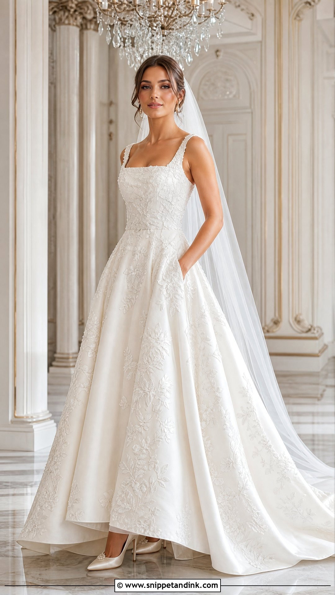 Embroidered Ballroom Wedding Dress - Snippet and Ink - 25 Ballroom Wedding Dress Ideas