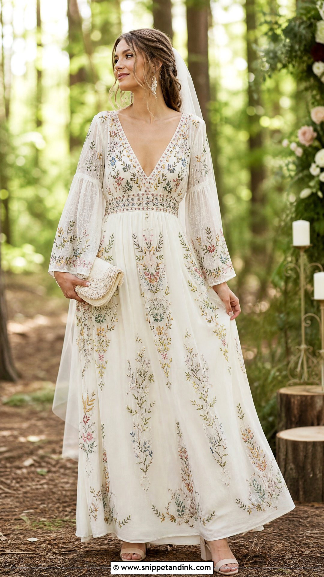 Embroidered Boho Wedding Dress - Snippet and Ink - 20 Non Conventional Wedding Dress Ideas