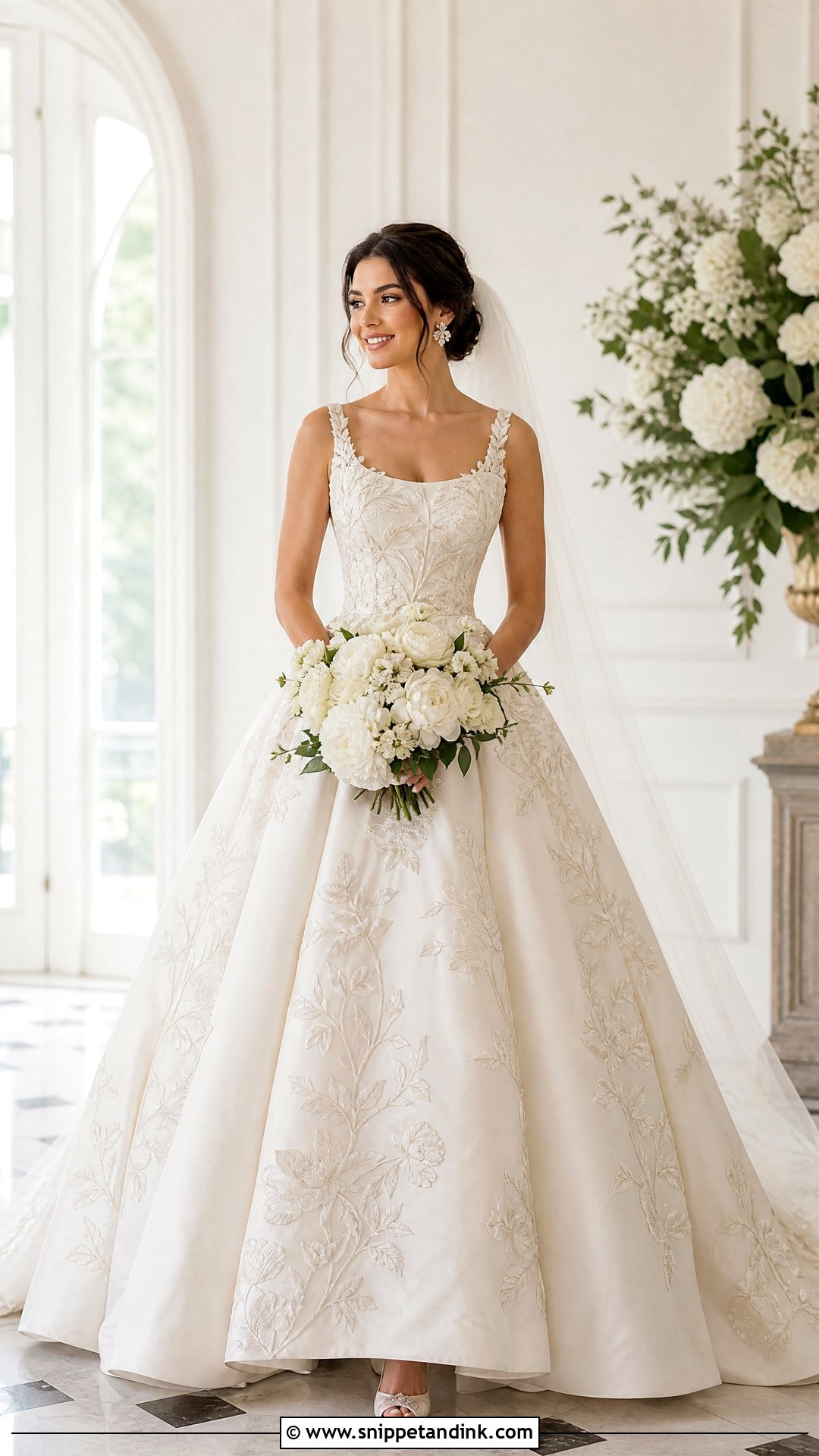 Embroidered Bridal Ball Gown - Snippet and Ink - 25 Bridal Ball Gown Ideas