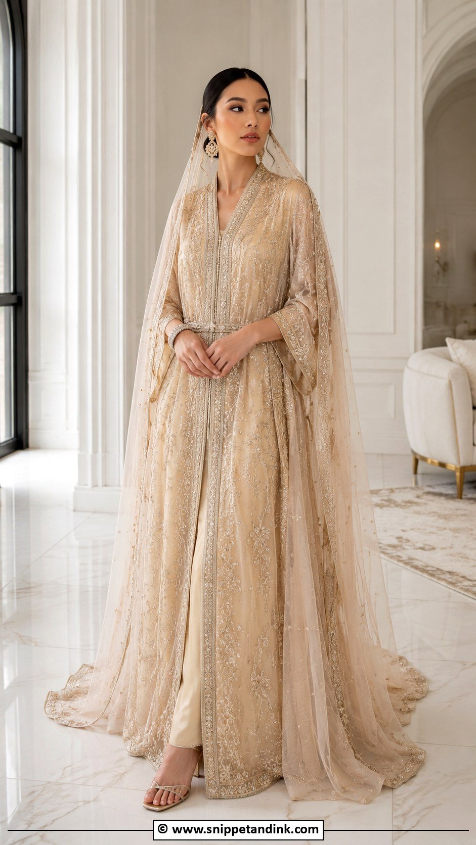 Embroidered Bridal Kaftan - Snippet and Ink - 30 Asian Bridal Dresses