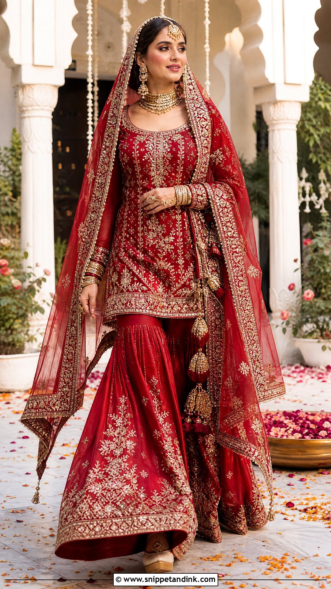 Embroidered Bridal Sharara - Snippet and Ink - 20 Unique Indian Bridal Outfits