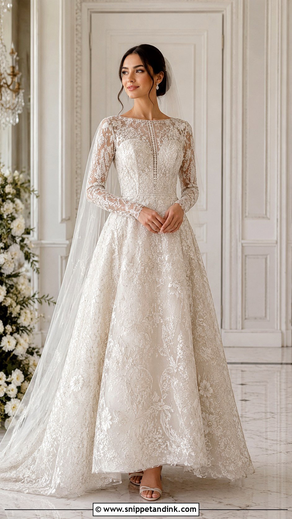 Embroidered Bridal Wedding Outfit - Snippet and Ink - 30 Bridal Wedding Outfits