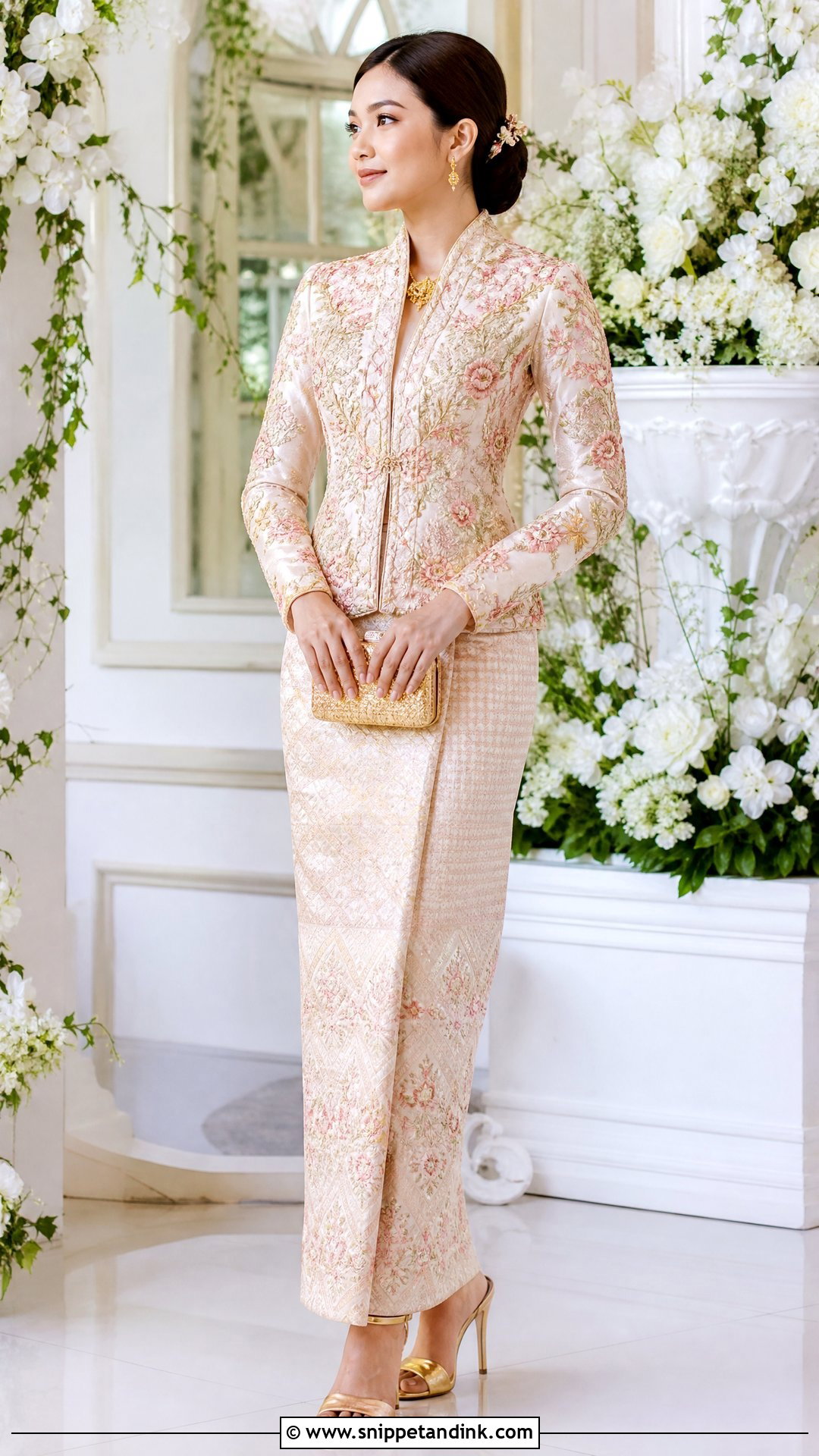 Embroidered Burmese Wedding Dress - Snippet and Ink - 25 Burmese Wedding Dress Ideas