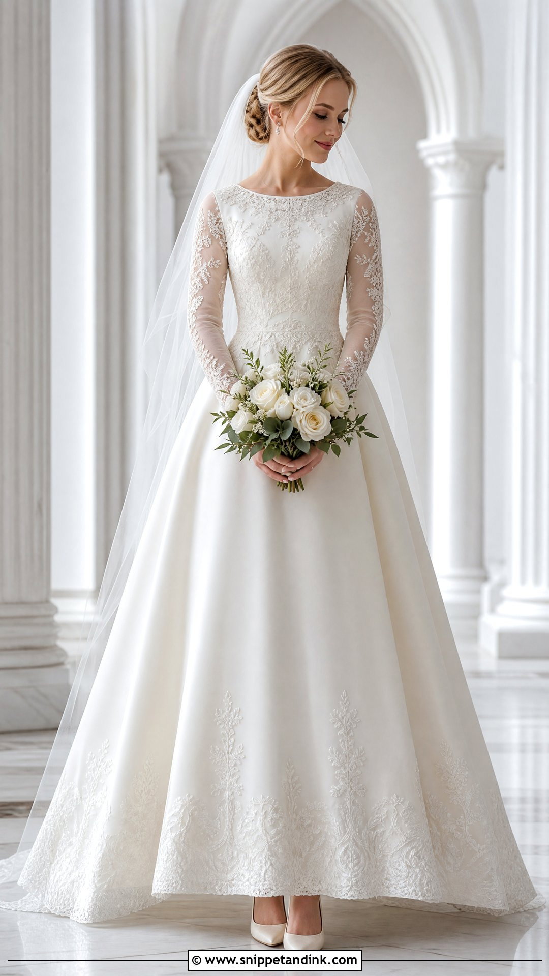 Embroidered Christian Bride Gown - Snippet and Ink - 25 Christian Bride Gowns