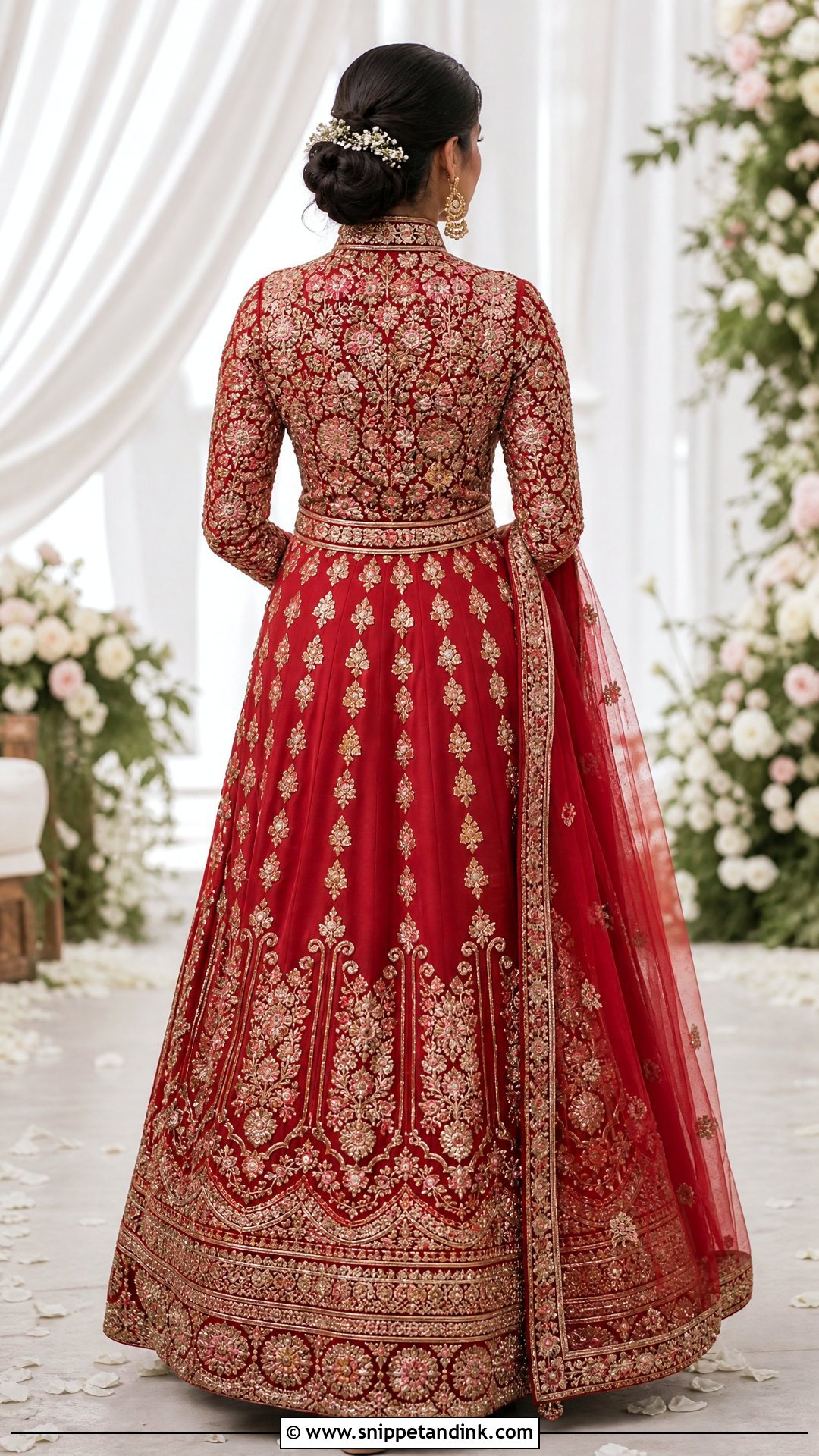 Embroidered Closed Back Bridal Blouse Neck Design - Snippet and Ink - 20 Latest Bridal Blouse Neck Designs