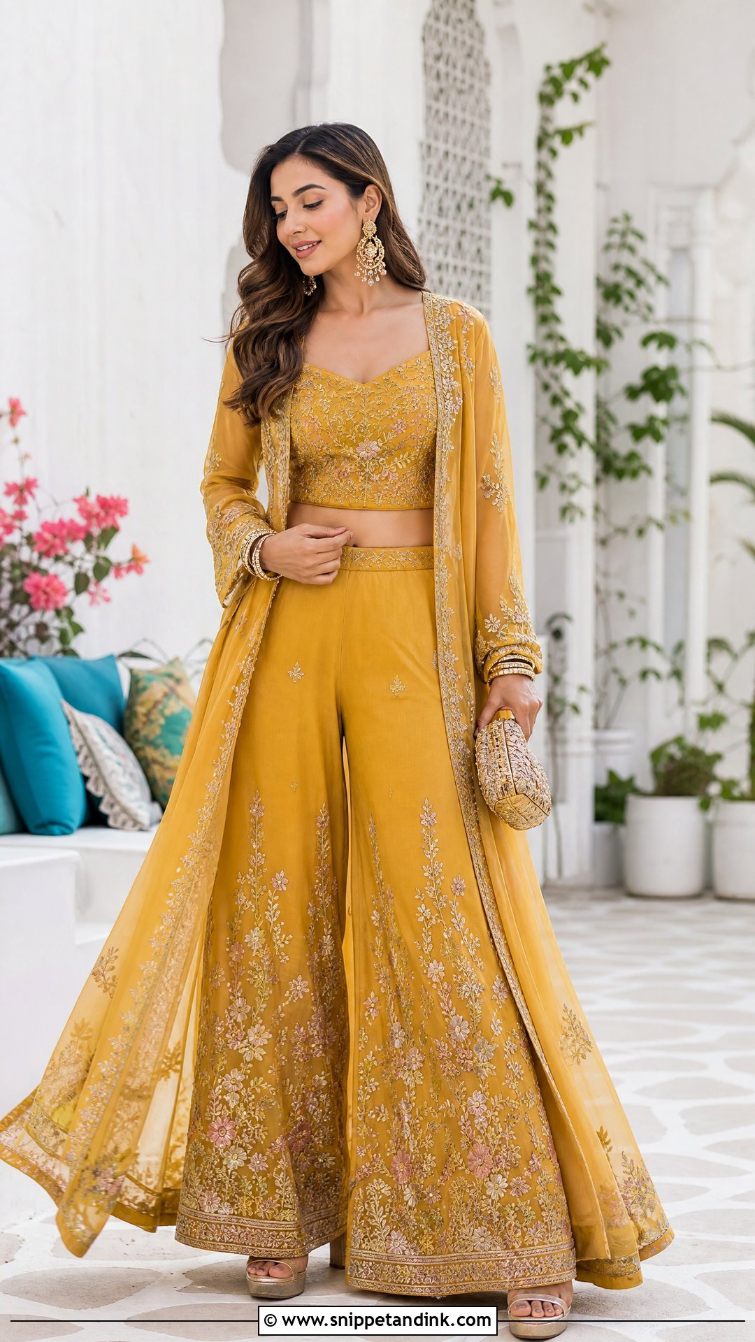 Embroidered Co Ord Indowestern Wedding Outfit - Snippet and Ink - 25 Indowestern Wedding Outfits