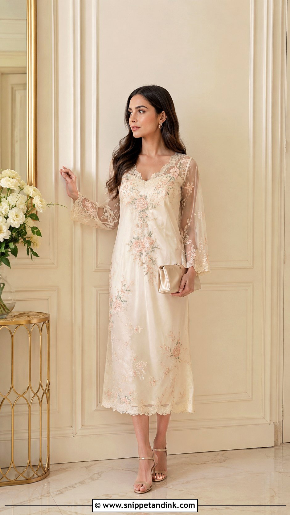 Embroidered First Night Dress - Snippet and Ink - 25 First Night Dress Ideas