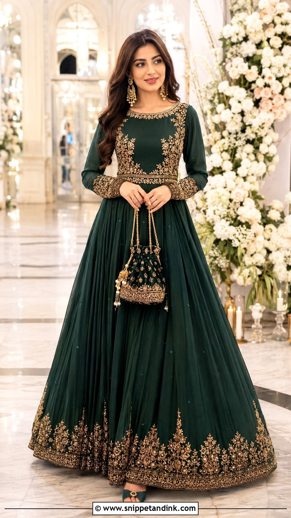 Embroidered Frock Gown - Snippet and Ink - 20 Froks with Gown Ideas