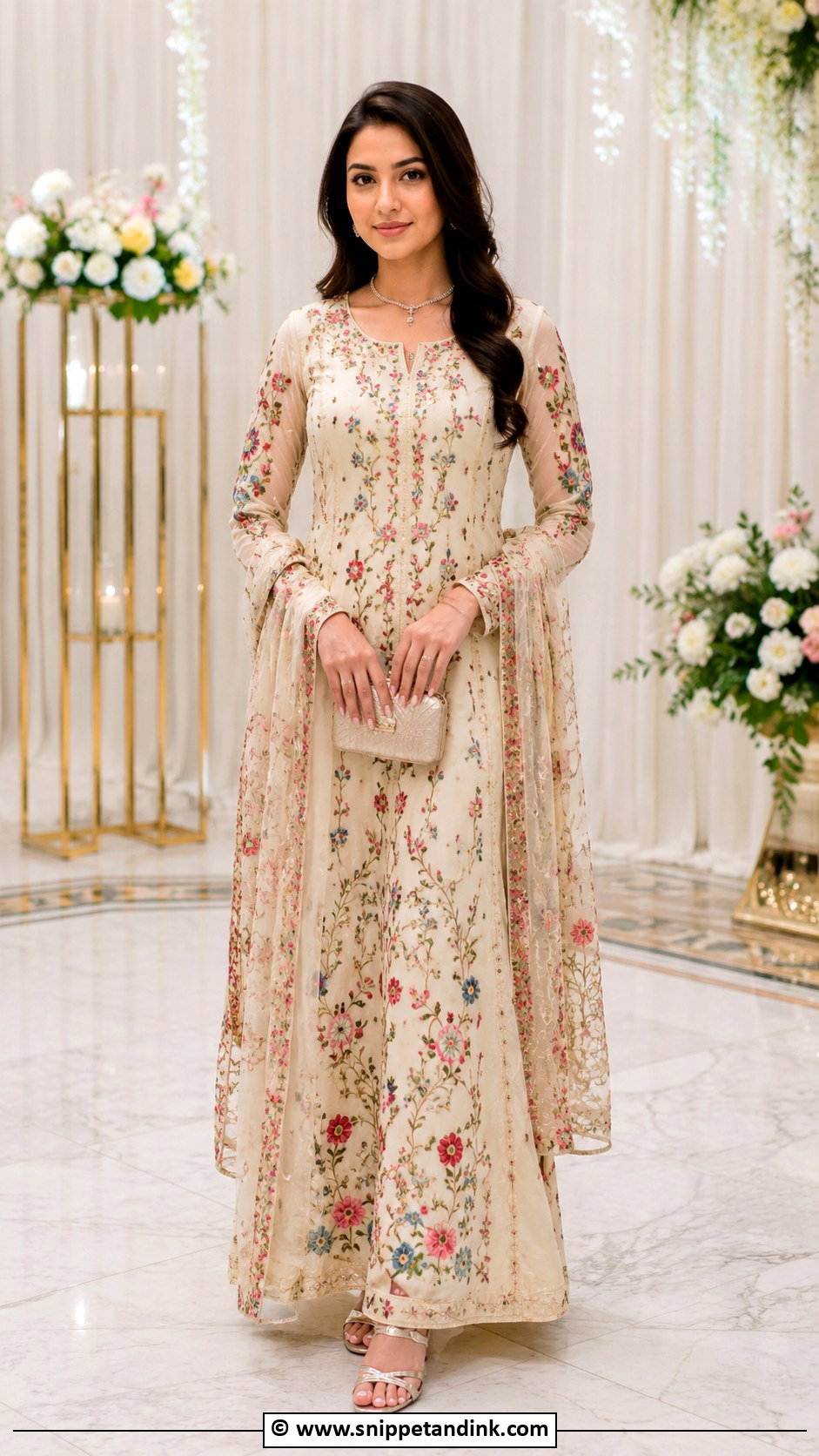 Embroidered Gown Design - Snippet and Ink - 35 Trending Gown Designs