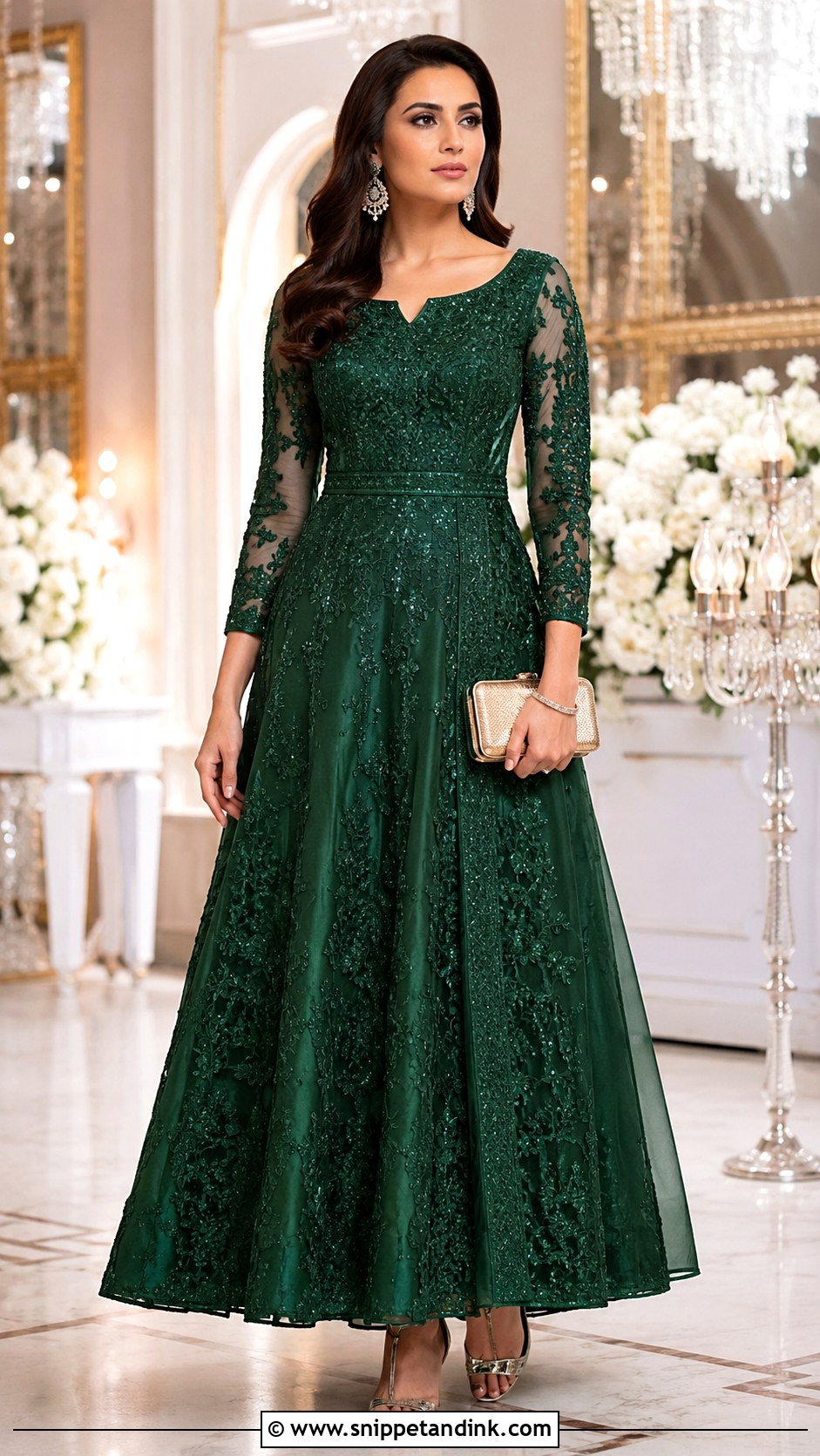 Embroidered Gown for Marriage Function - Snippet and Ink - 20 Dress for Marriage Function Ideas