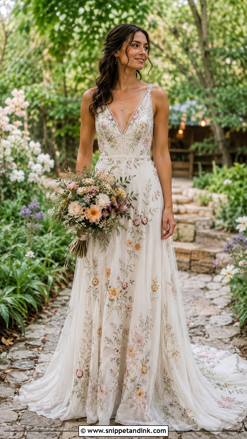 Embroidered Hippie Wedding Dress - Snippet and Ink - 30 Hippie Wedding Dress Ideas