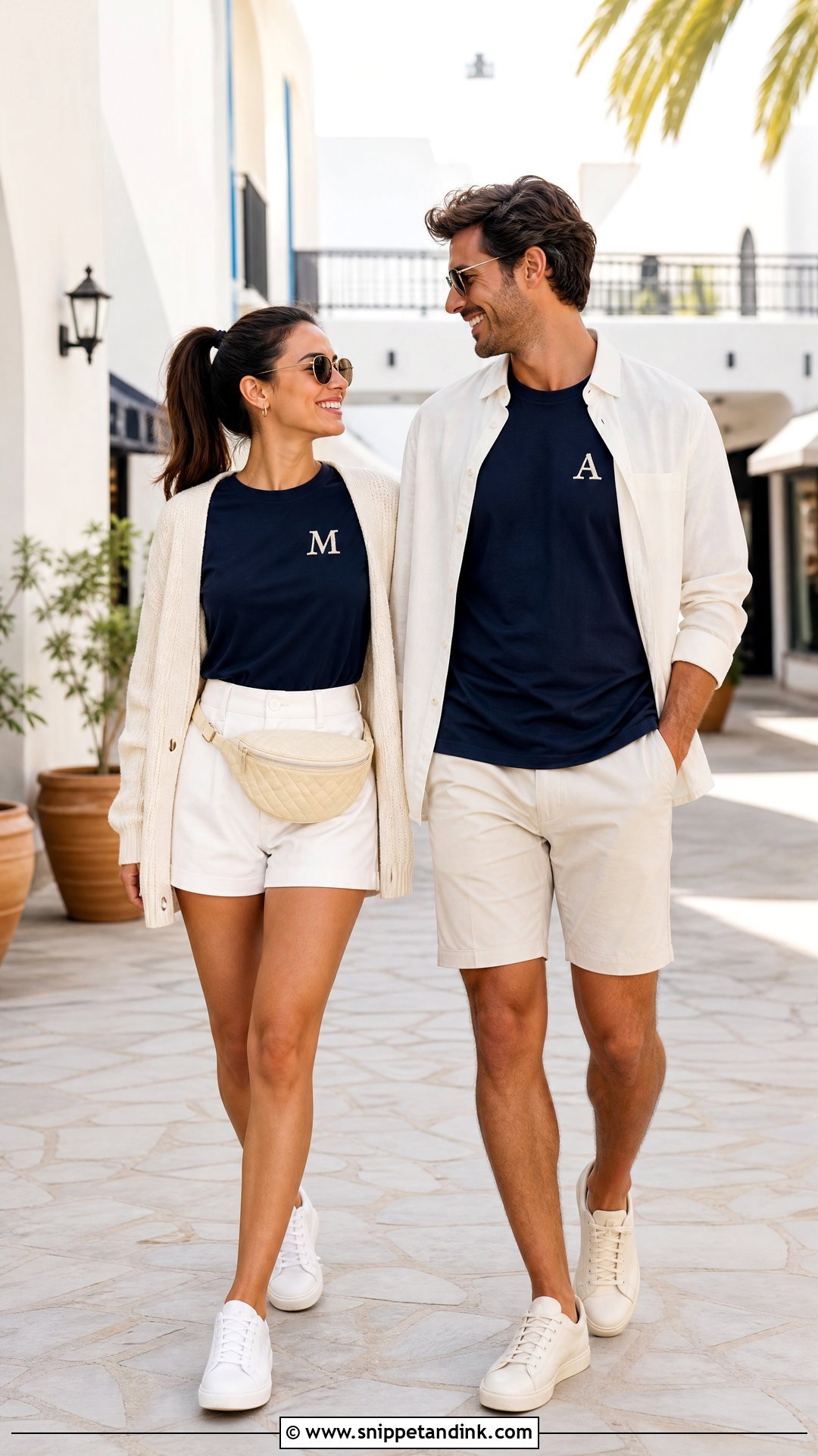 Embroidered Initial Honeymoon Shirt Outfit - Snippet and Ink - 20 Honeymoon Shirts Ideas