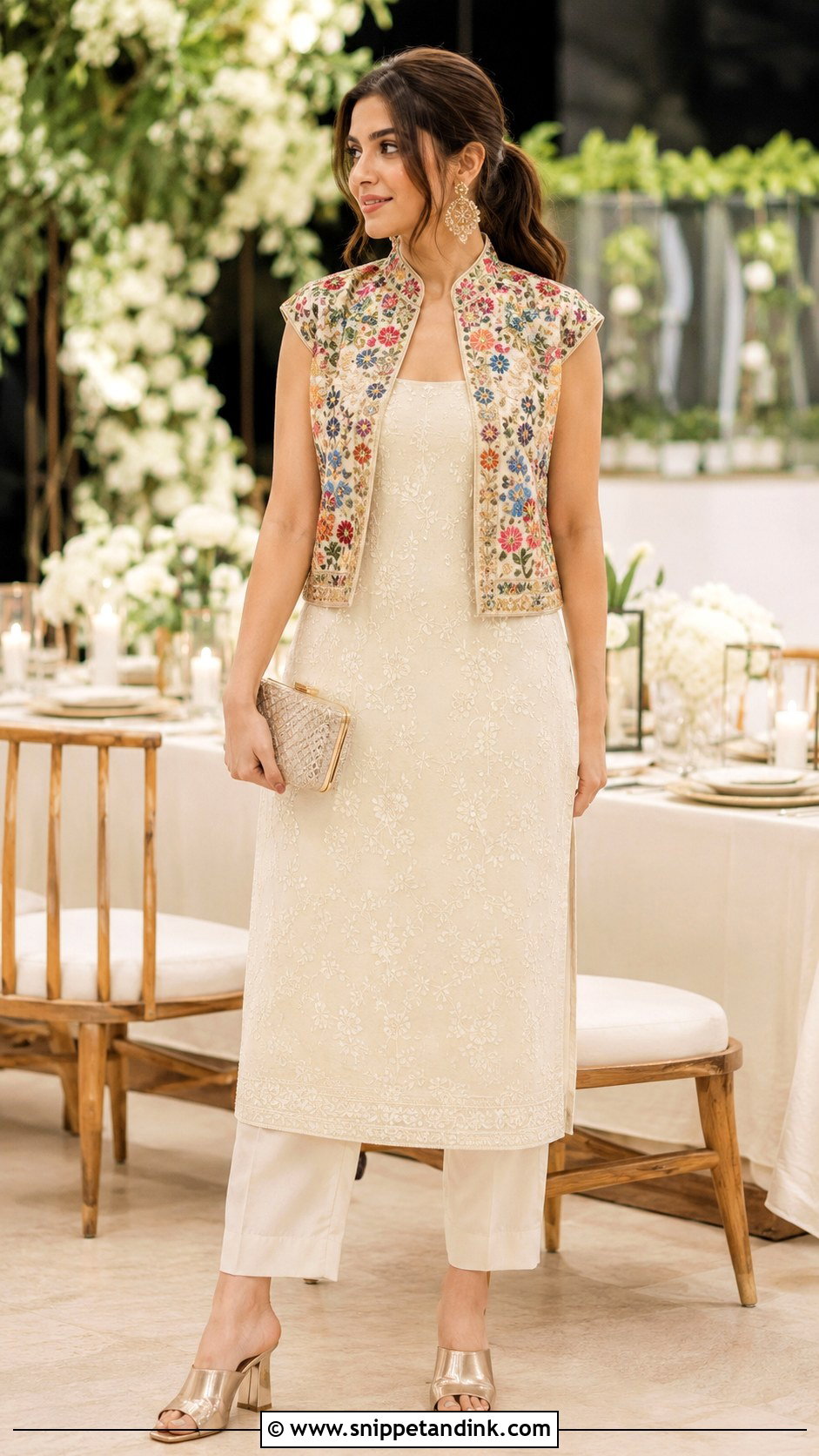 Embroidered Jacket And Kurta Set Prewedding Outfit - Snippet and Ink - 20 Casual Indian Prewedding Outfit Ideas