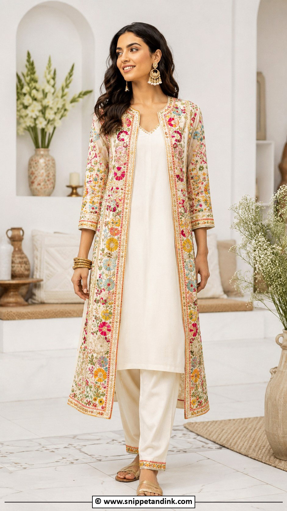 Embroidered Jacket Dholki Outfit - Snippet and Ink - 30 Dholki Outfit Ideas