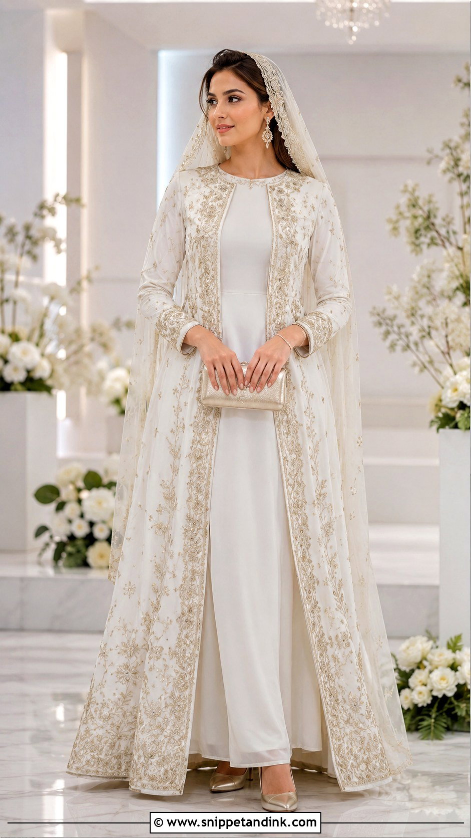 Embroidered Jacket Nikah Dress - Snippet and Ink - 20 Dress for Nikah Ideas