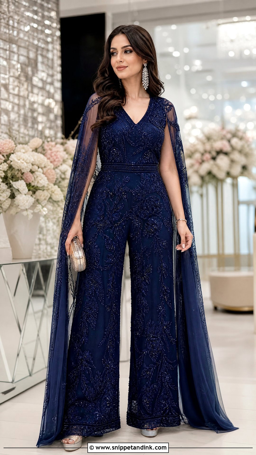 Embroidered Jumpsuit Indowestern Wedding Outfit - Snippet and Ink - 25 Indowestern Wedding Outfits