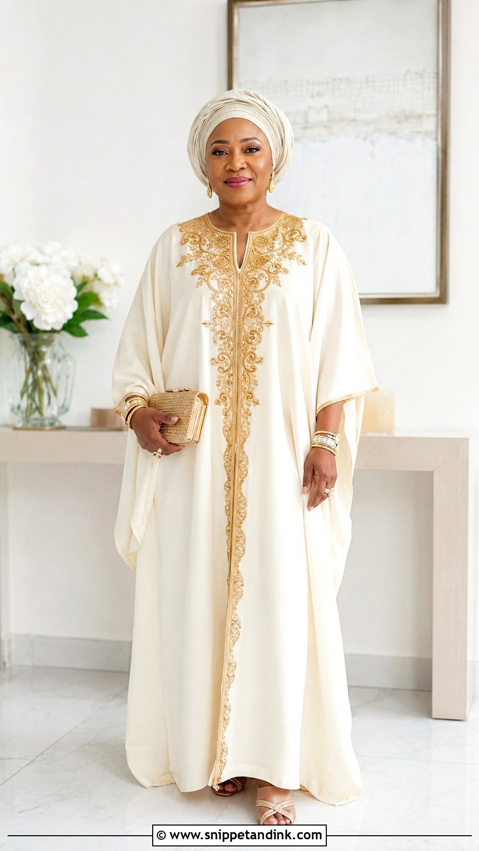 Embroidered Kaftan Nigerian Gown - Snippet and Ink - 20 Nigerian Gown Ideas