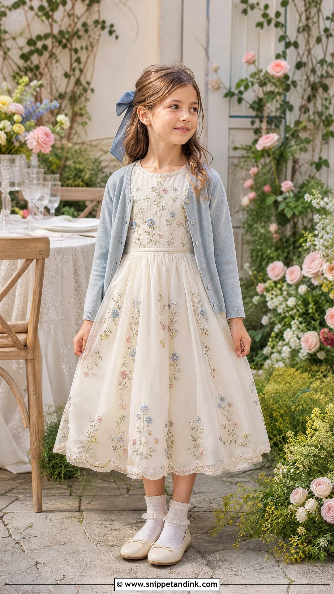 Embroidered Kids Wedding Dress - Snippet and Ink - 20 Kids Wedding Dresses