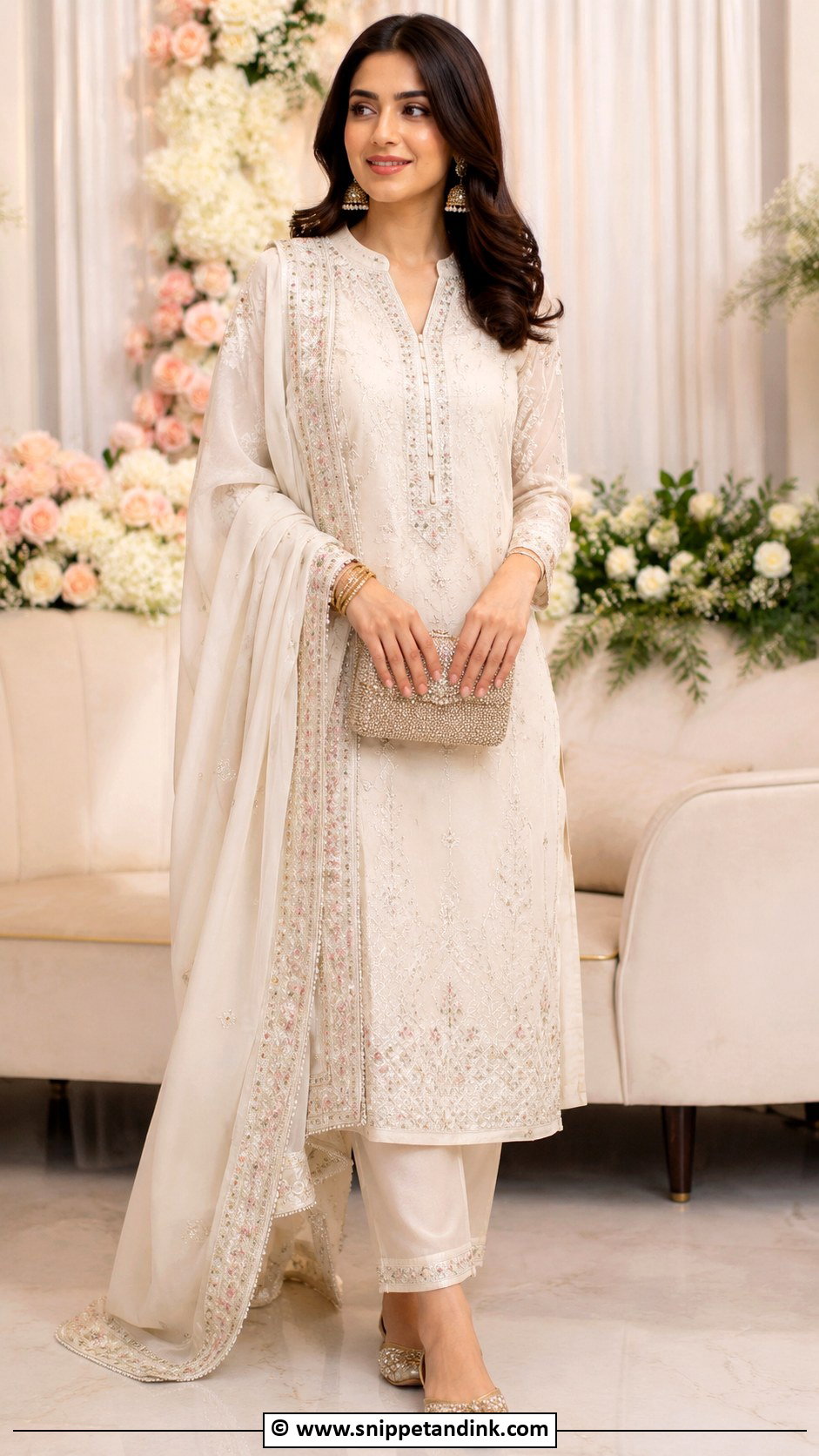 Embroidered Kurta Set For Roka Ceremony - Snippet and Ink - 35 Roka Ceremony Outfits