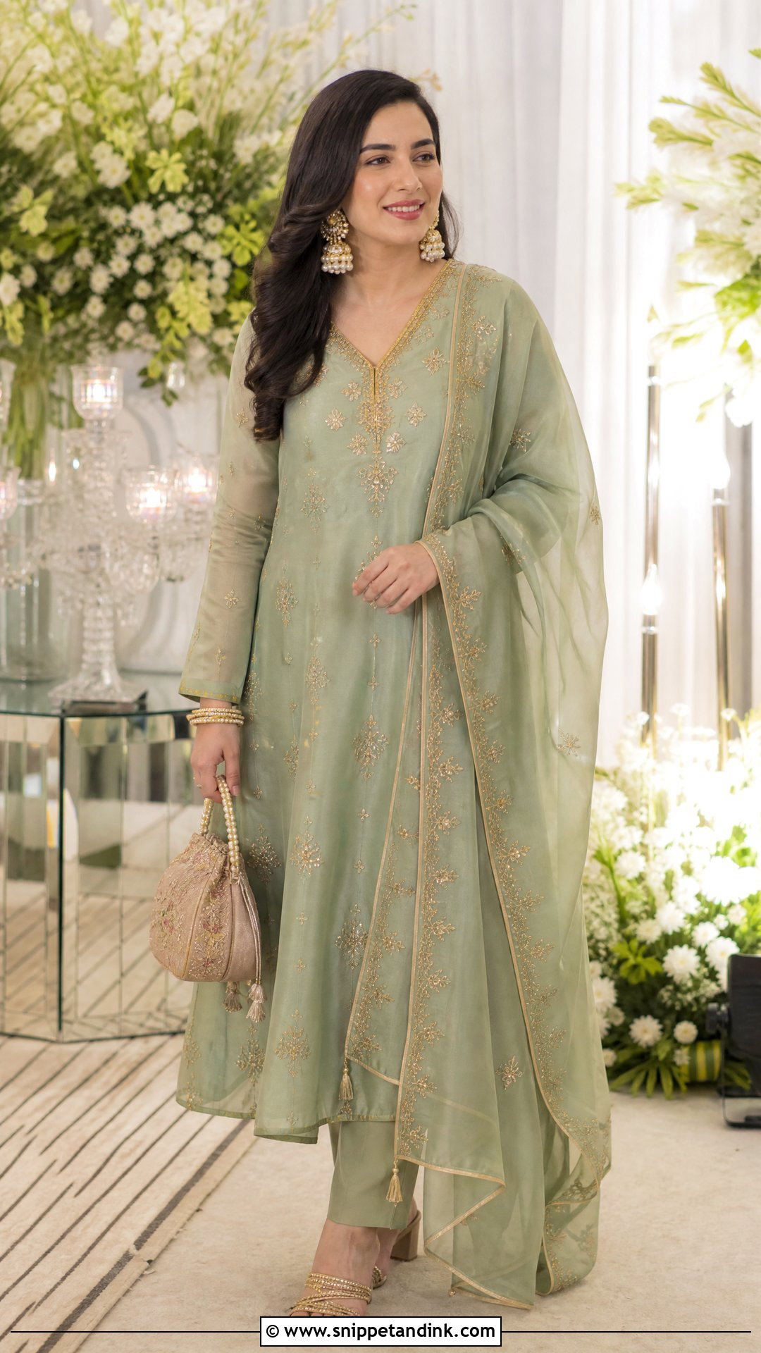 Embroidered Kurta Set Marriage Function Outfit - Snippet and Ink - 20 Marriage Function Outfit for Women Ideas