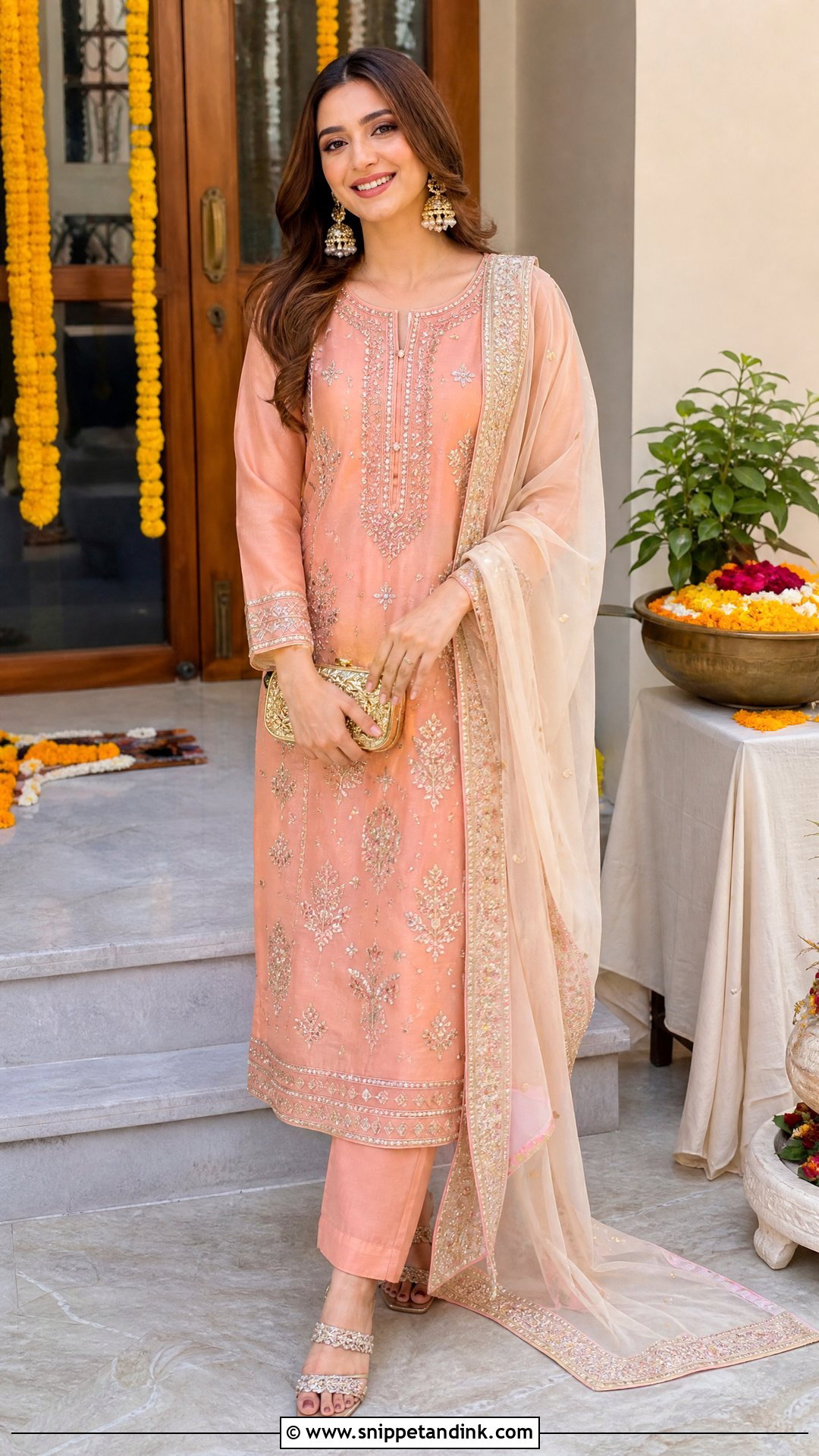 Embroidered Kurta Set Wedding Outfit - Snippet and Ink - 25 Outfits for Wedding Functions