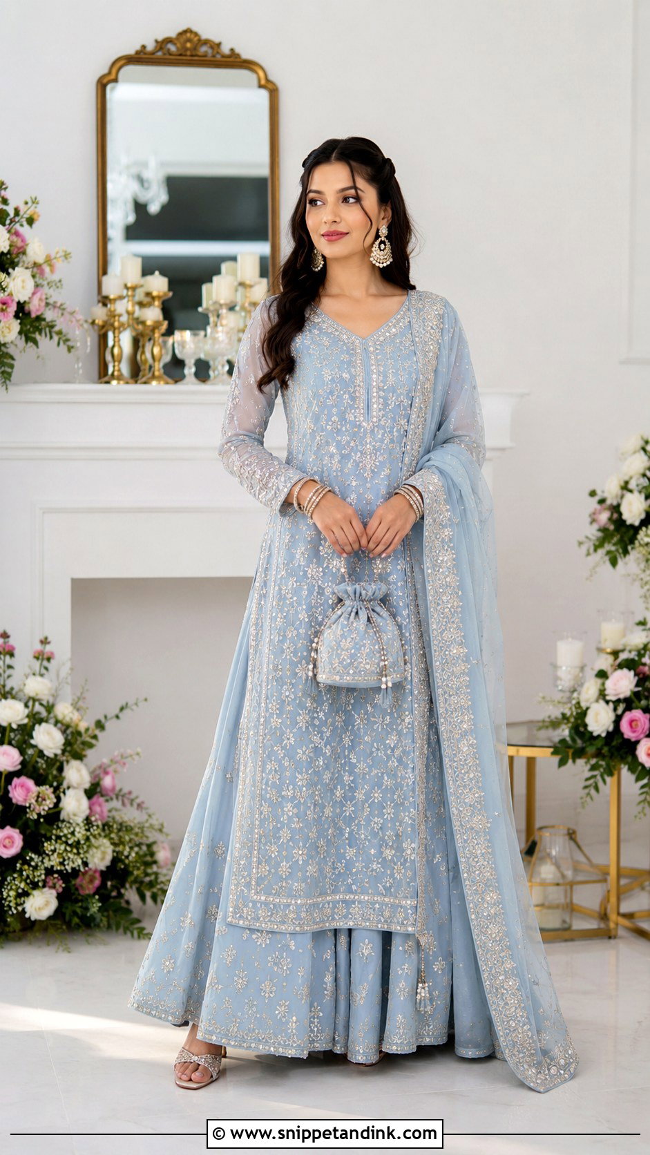 Embroidered Kurta Skirt For Roka Bride - Snippet and Ink - 25 Roka Dresses for Bride