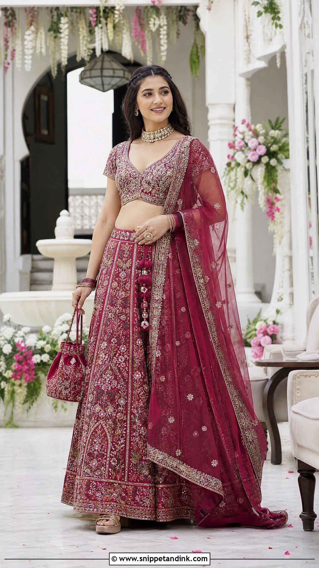 Embroidered Lehenga Choli With Dupatta - Snippet and Ink - 20 South Asian Clothes Ideas