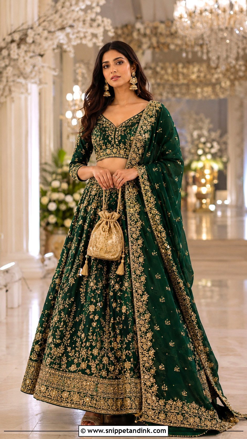Embroidered Lehenga Choli for Wedding - Snippet and Ink - 20 Indian Outfit for Wedding Ideas