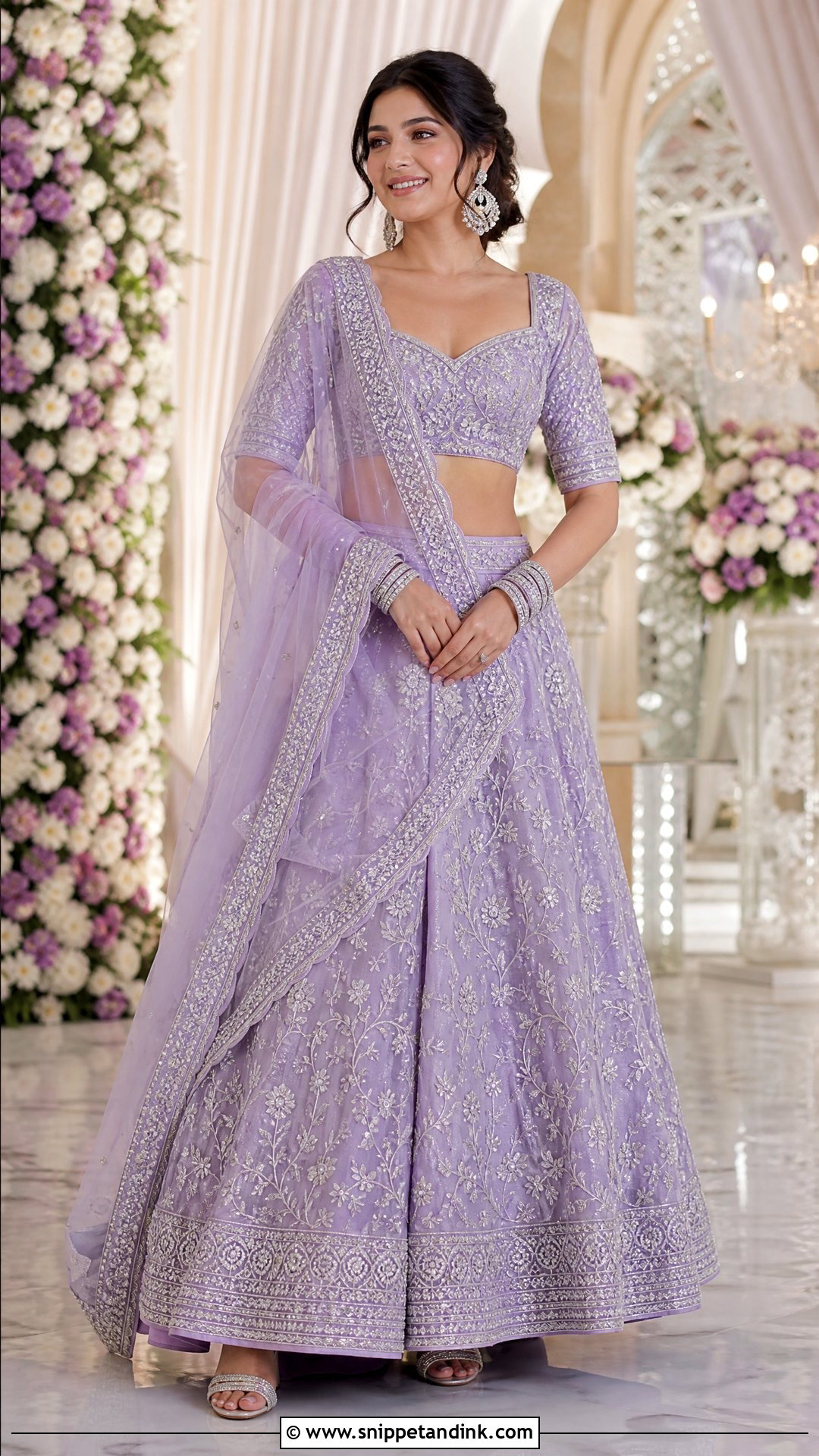 Embroidered Lehenga Wedding Outfit - Snippet and Ink - 20 Sister’s Wedding Outfit Ideas