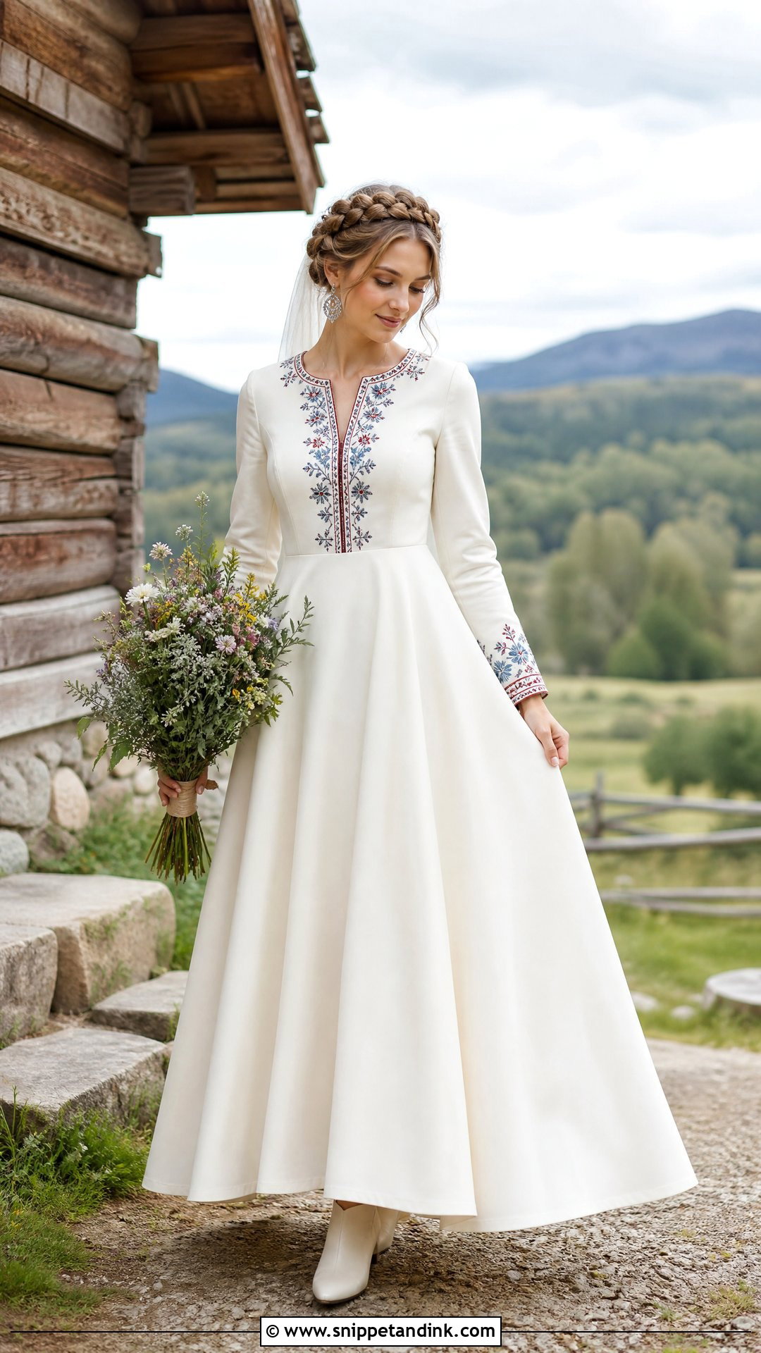 Embroidered Nordic Wedding Dress - Snippet and Ink - 25 Nordic Wedding Dress Ideas