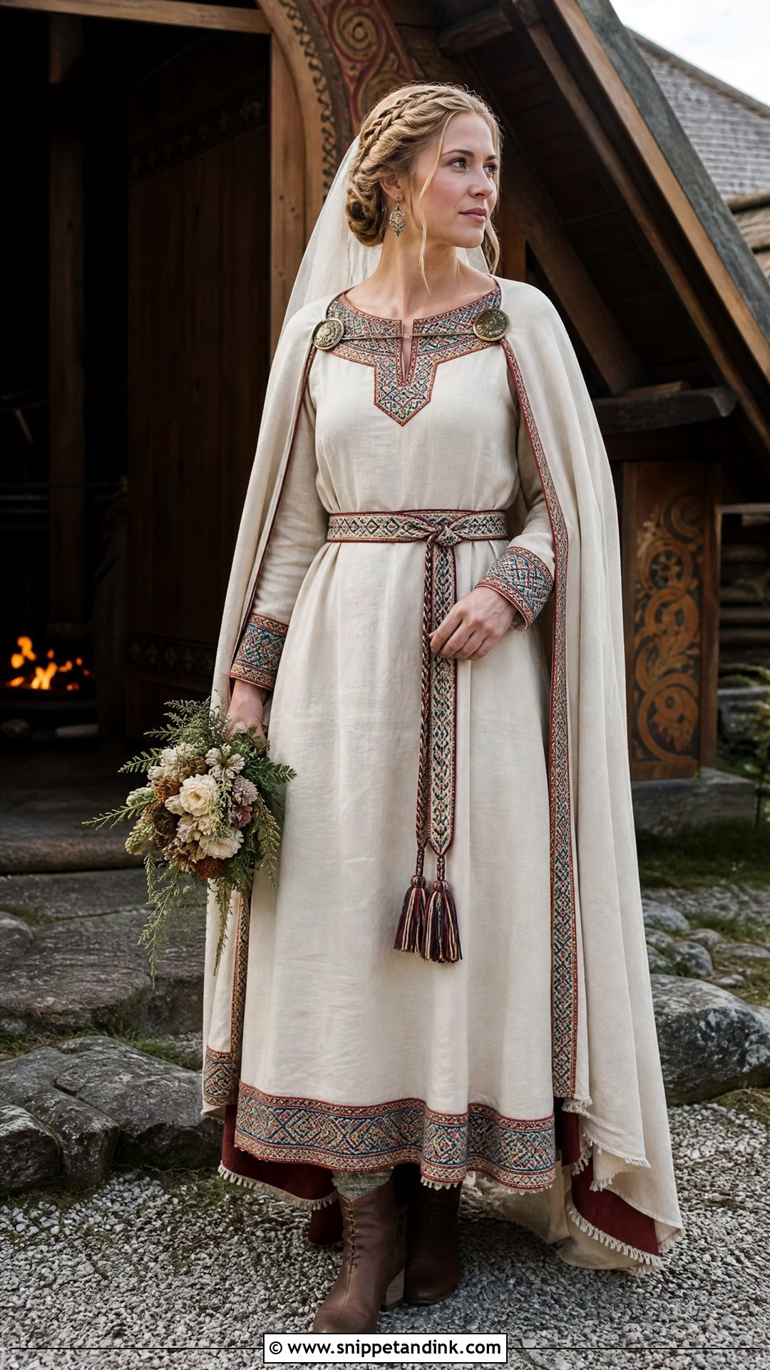 Embroidered Norse Wedding Dress - Snippet and Ink - 20 Norse Wedding Dress Ideas