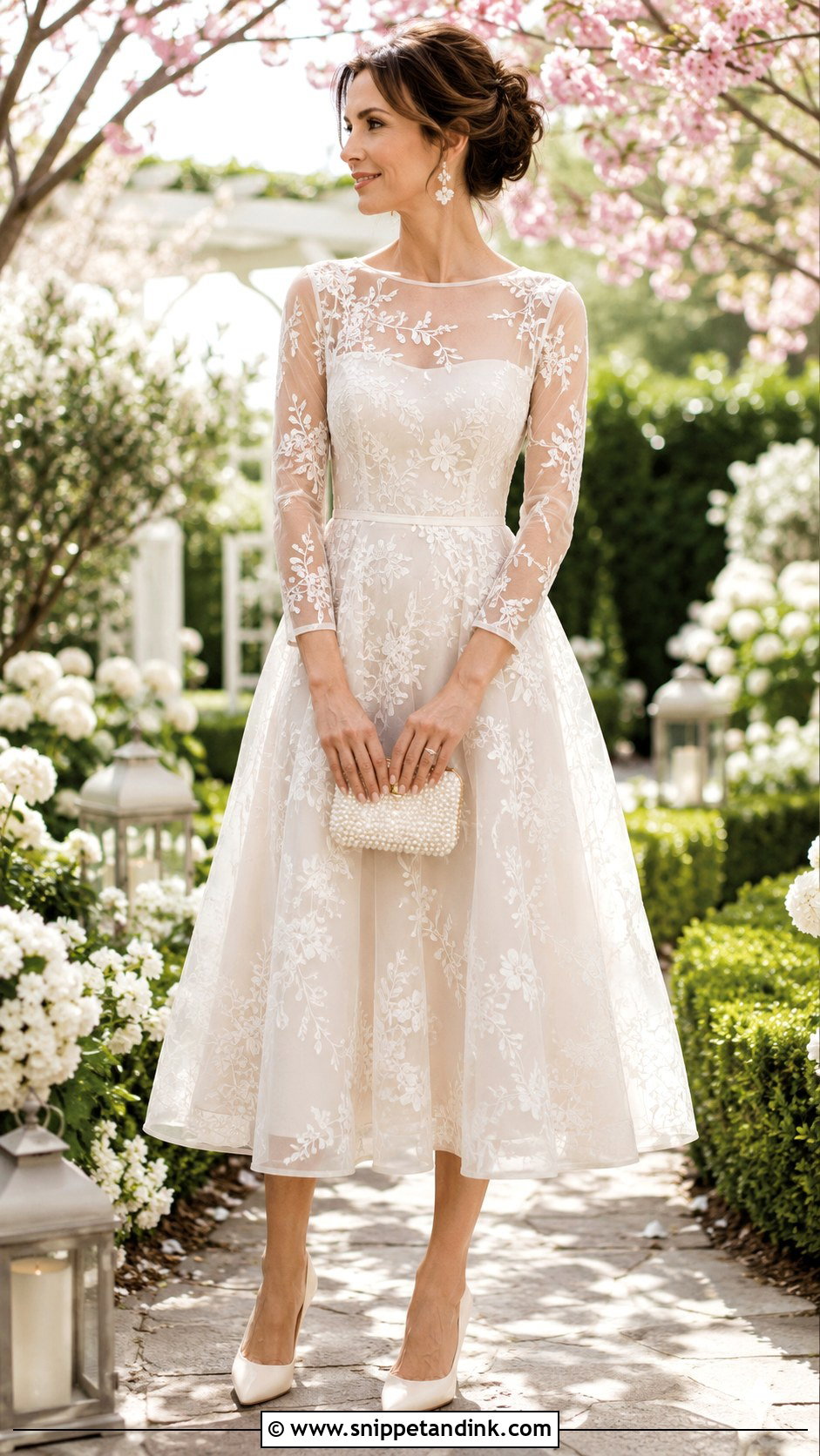 Embroidered Organza Vow Renewal Dress - Snippet and Ink - 20 10 Year Vow Renewal Dress Ideas