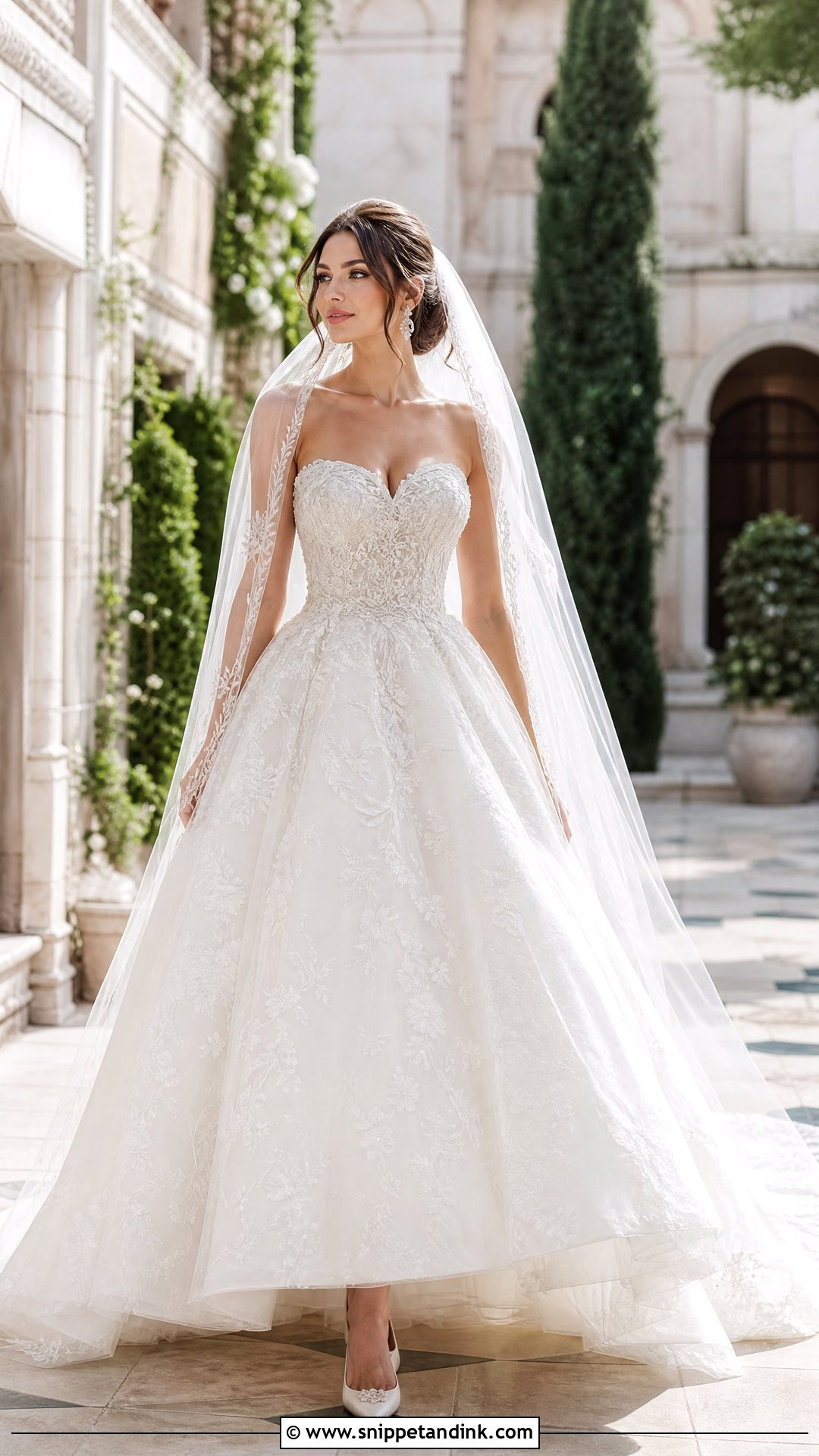 Embroidered Princess Wedding Dress - Snippet and Ink - 25 Princess Style Wedding Dresses
