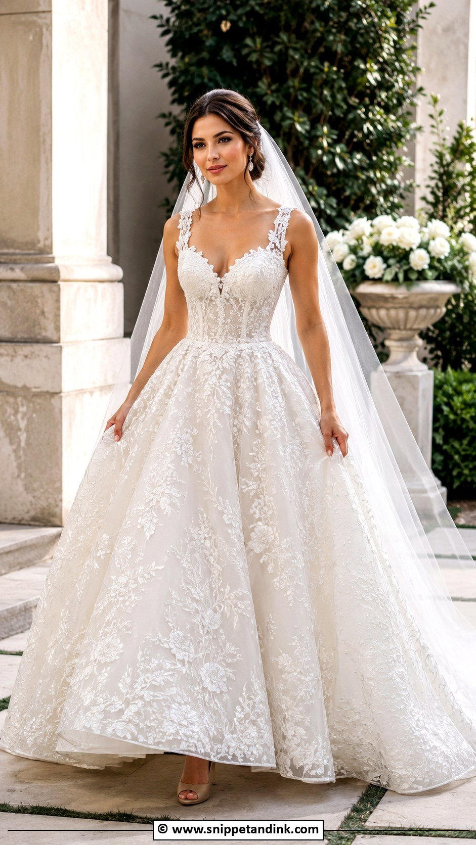 Embroidered Princess Wedding Dress - Snippet and Ink - 35 Princess Wedding Dresses