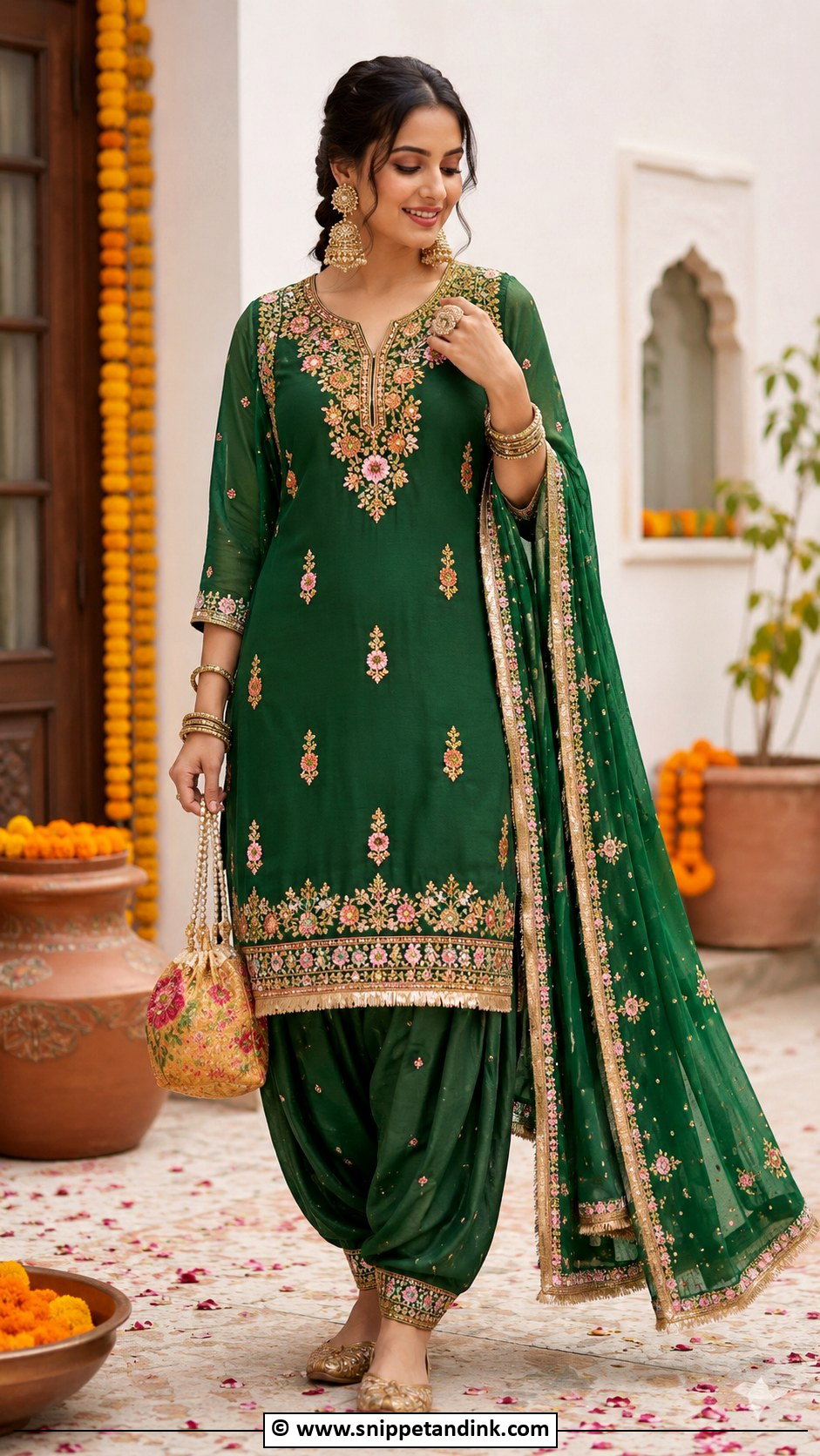 Embroidered Punjabi Suit For Jaggo - Snippet and Ink - 30 Jaggo Outfit Punjabi Suit Ideas