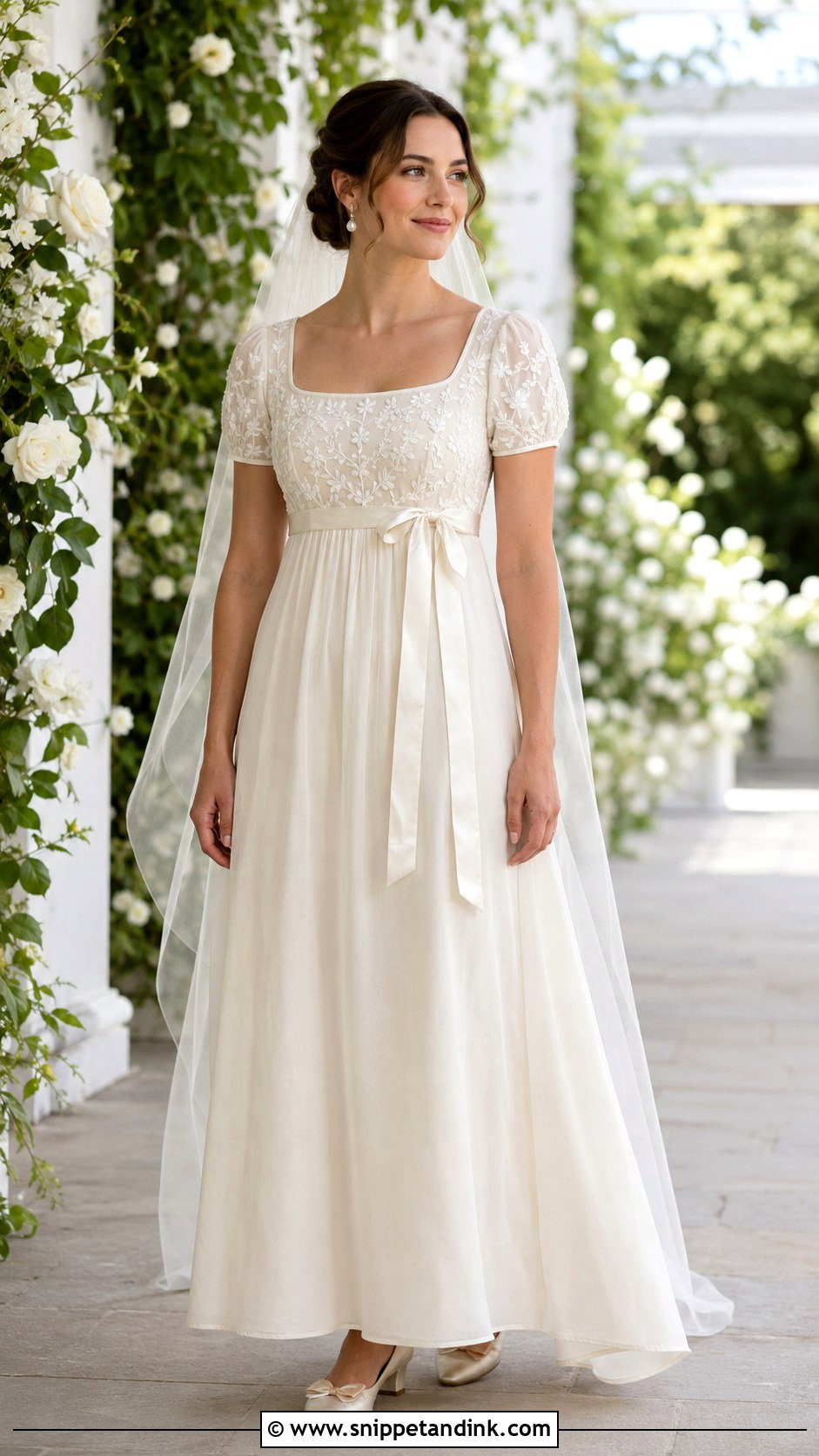 Embroidered Regency Wedding Dress - Snippet and Ink - 25 Regency Wedding Dress Ideas
