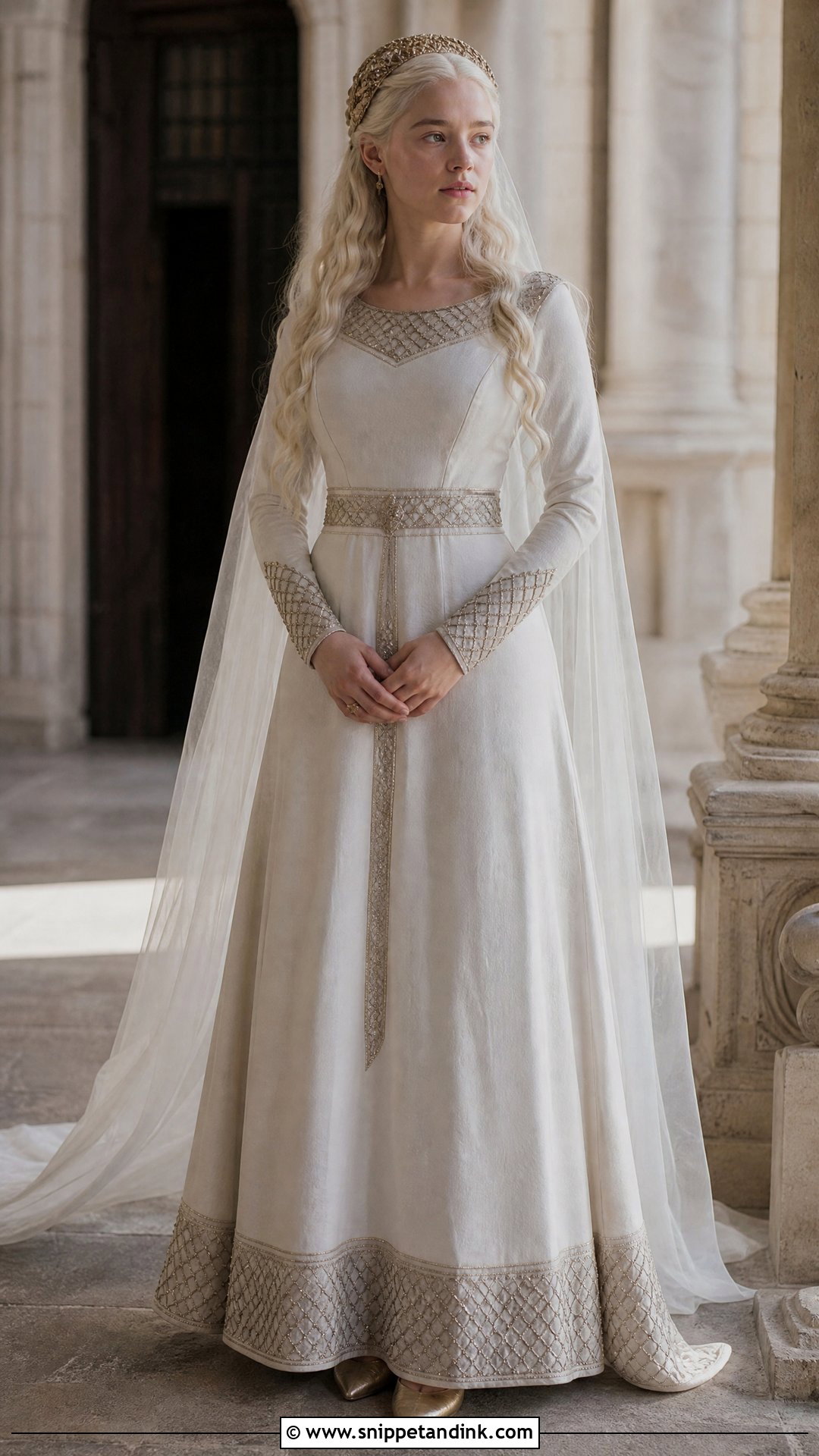Embroidered Rhaenyra Wedding Dress - Snippet and Ink - 20 Rhaenyra Wedding Dress Ideas