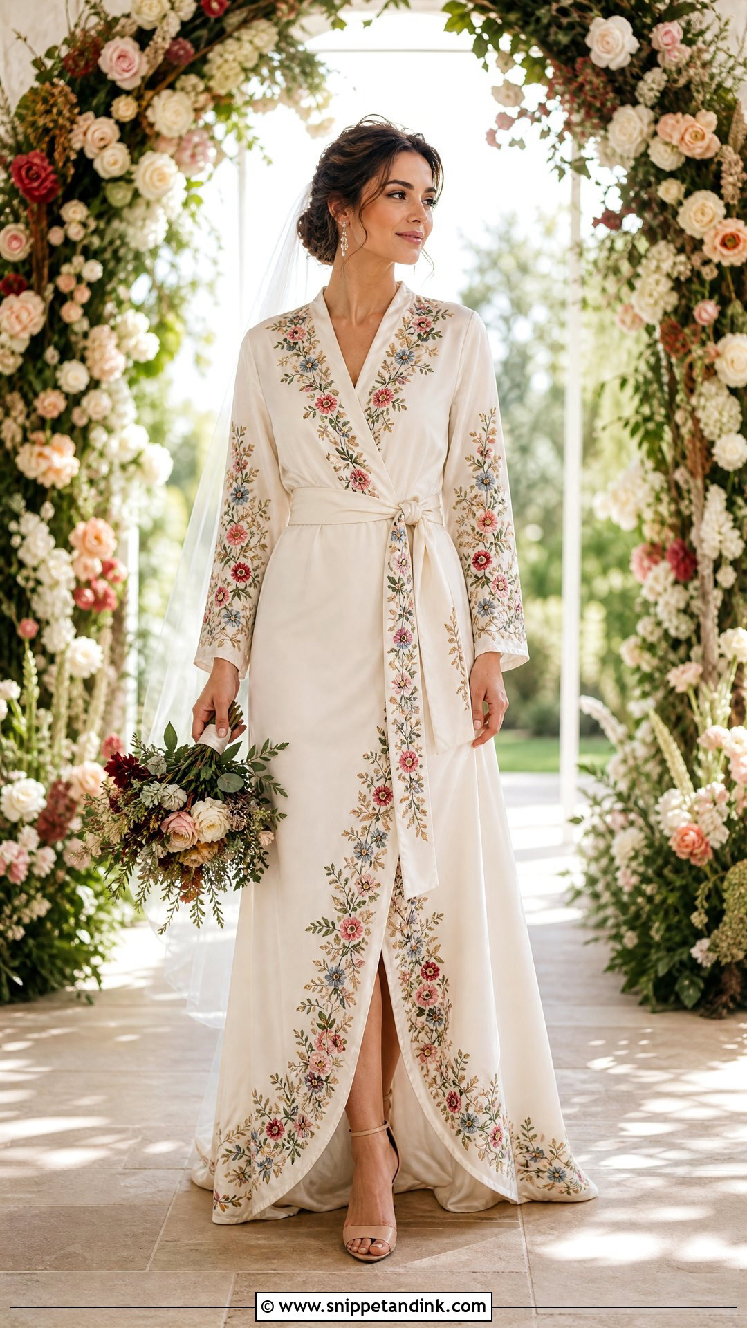 Embroidered Robe Wedding Dress - Snippet and Ink - 20 Robe Wedding Dress Ideas