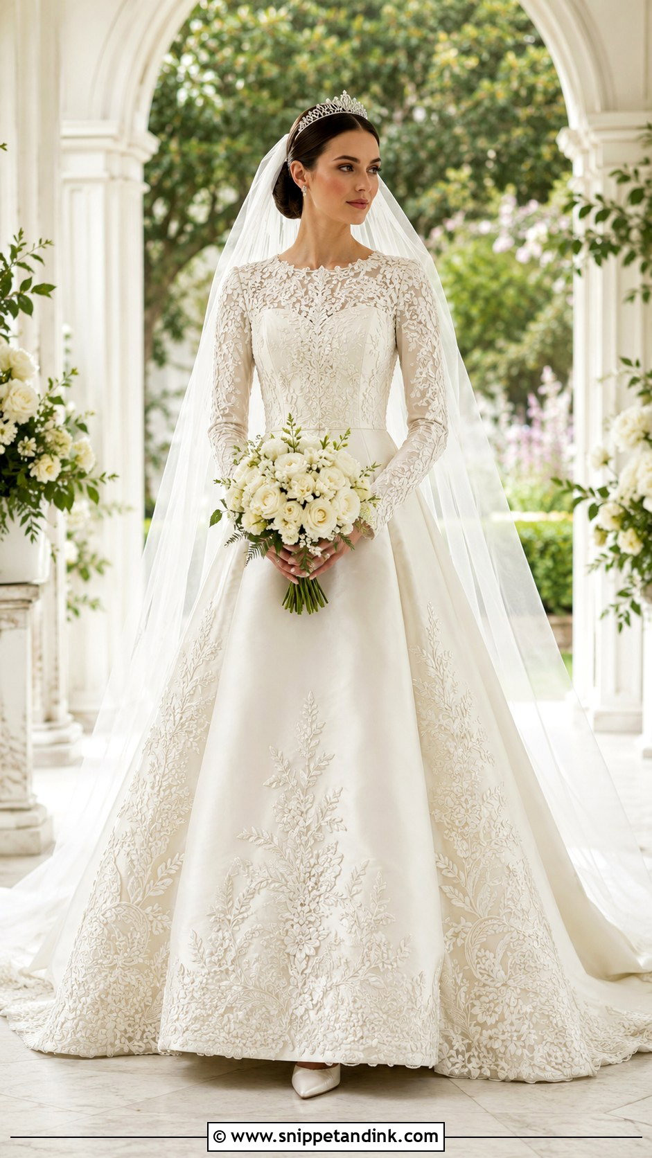 Embroidered Royal Wedding Dress - Snippet and Ink - 20 Royal Wedding Dress Aesthetic Ideas