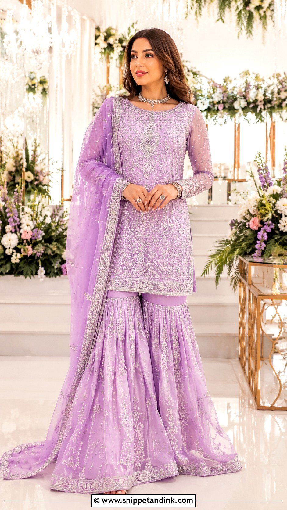 Embroidered Sharara For Bridesmaid - Snippet and Ink - 25 Wedding Sharara Ideas