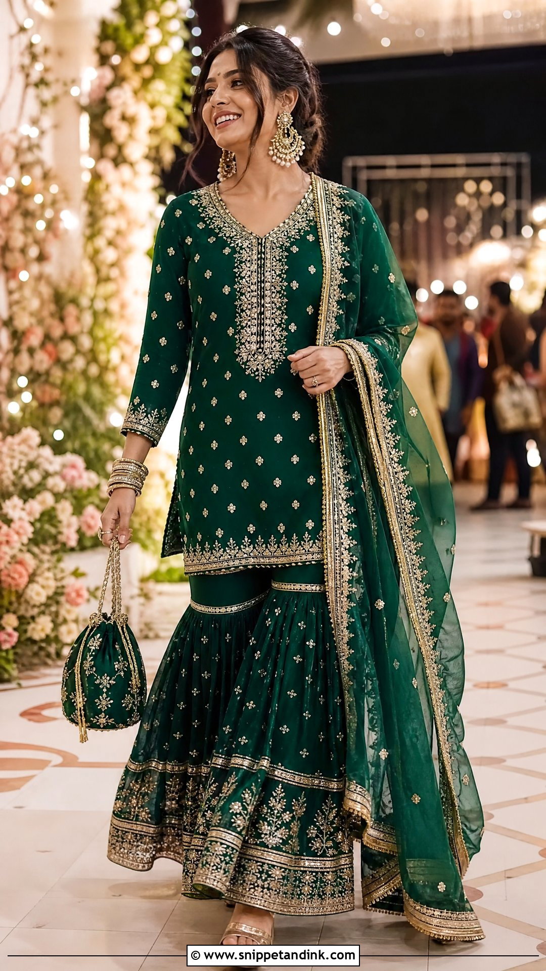 Embroidered Sharara Suit for Marriage - Snippet and Ink - 20 Marriage Wear Dresses for Women