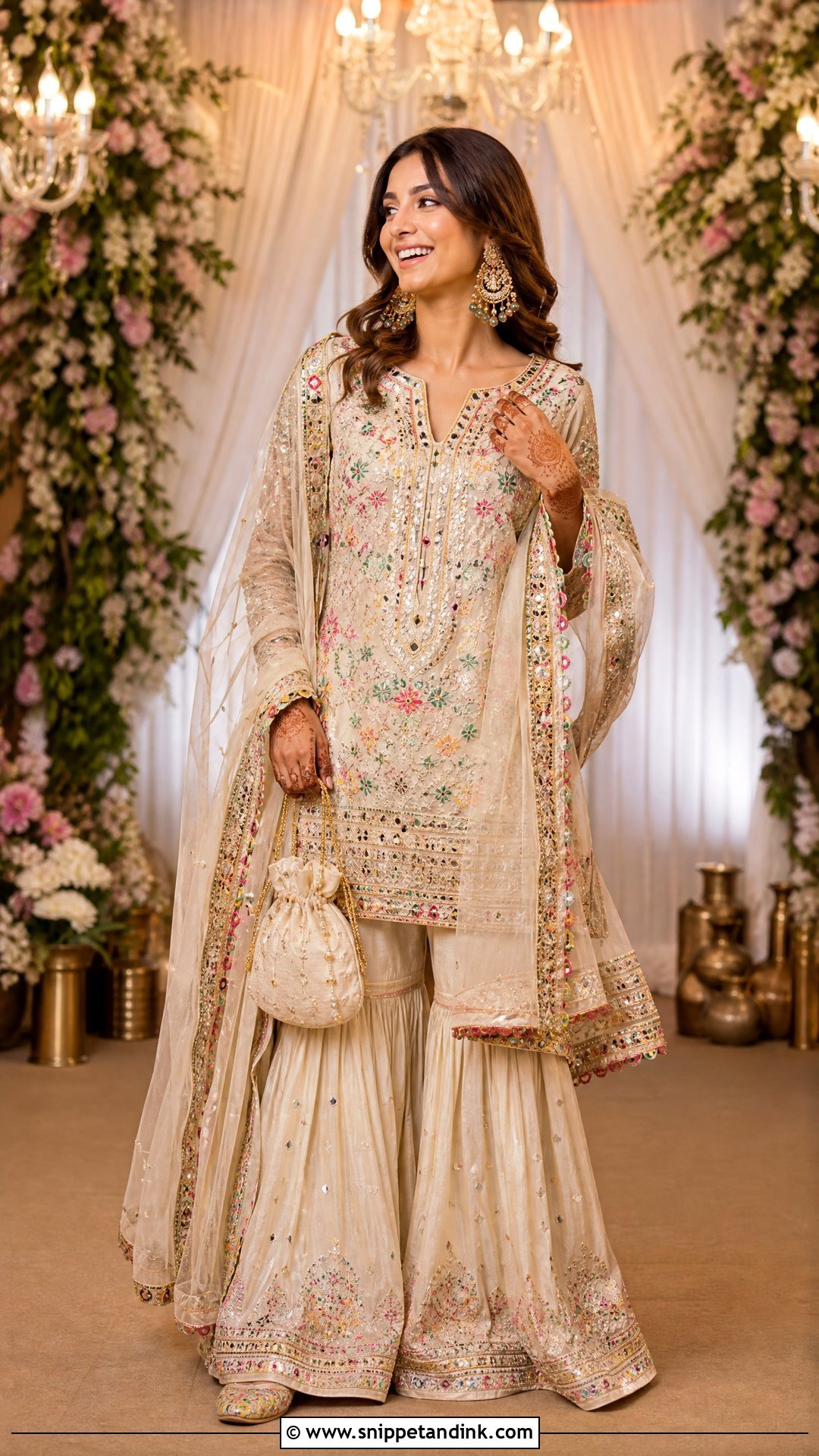 Embroidered Sharara Wedding Salwar Suit - Snippet and Ink - 20 Wedding Salwar Suits Party Wear