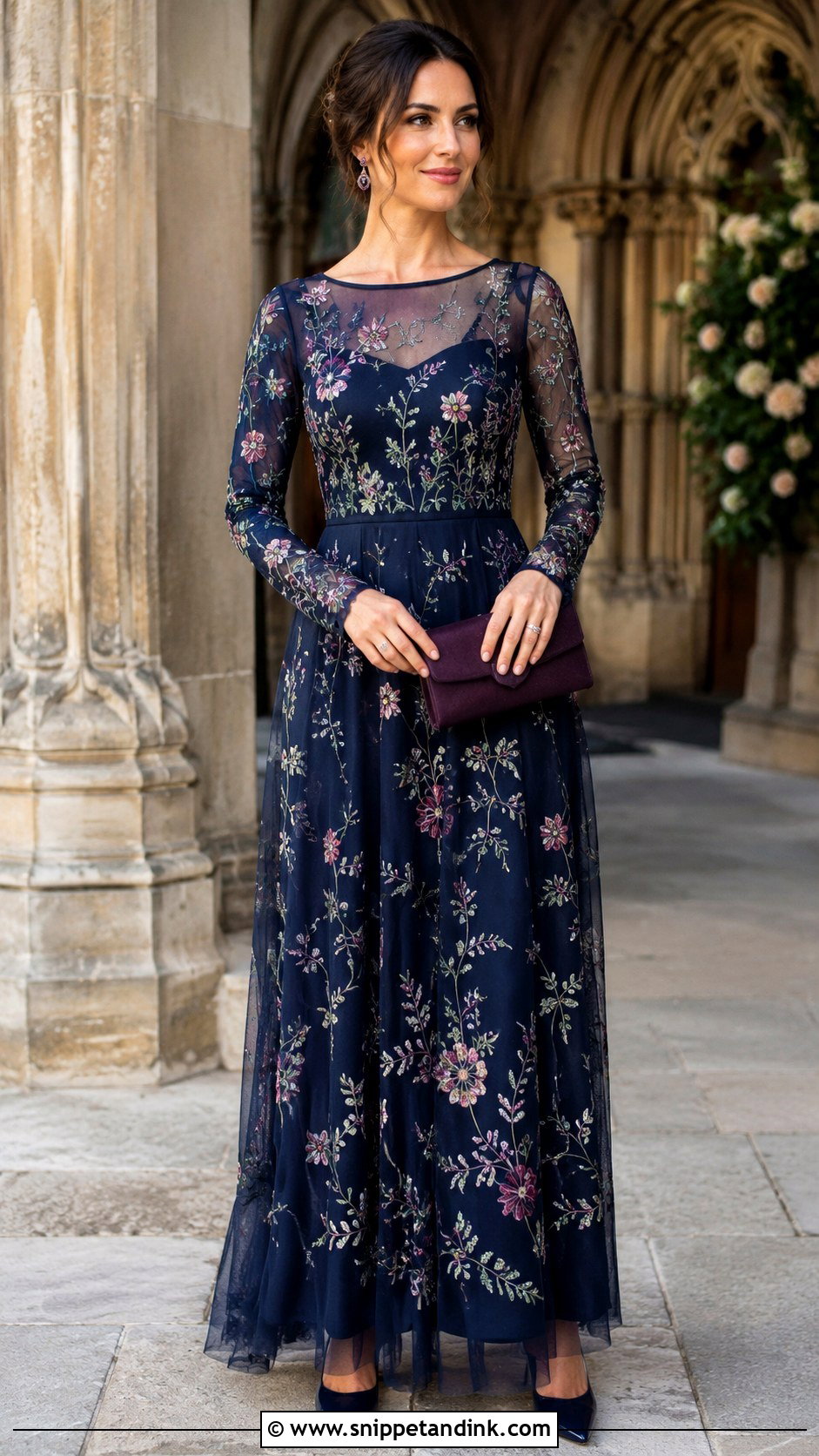 Embroidered Sheer Overlay Dress For A Funky Formal Wedding - Snippet and Ink - 20 Funky Formal Wedding Attire Ideas