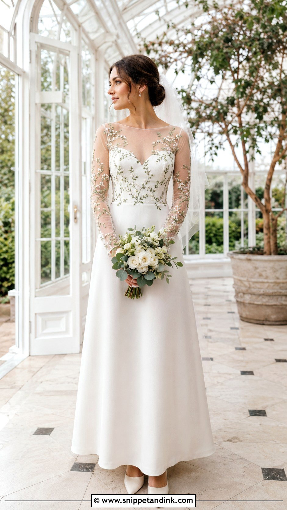 Embroidered Sleeve Wedding Dress - Snippet and Ink - 20 Fairytale Wedding Dress with Sleeves