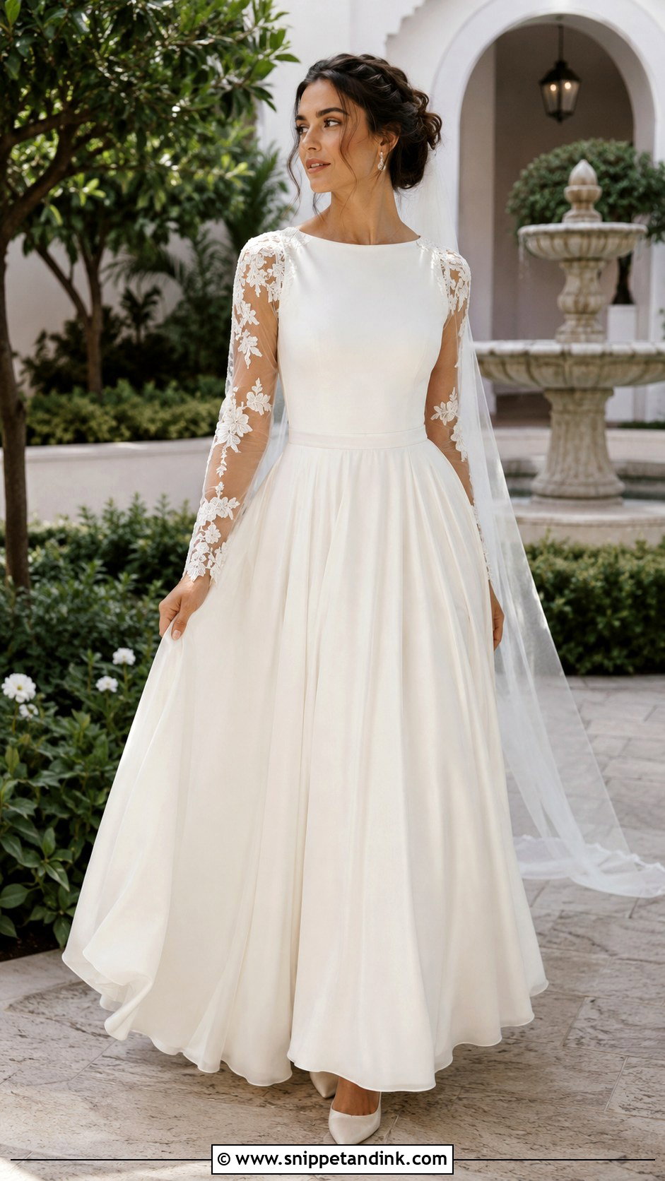 Embroidered Sleeve Wedding Dress - Snippet and Ink - 25 Sleeved Wedding Dress Ideas