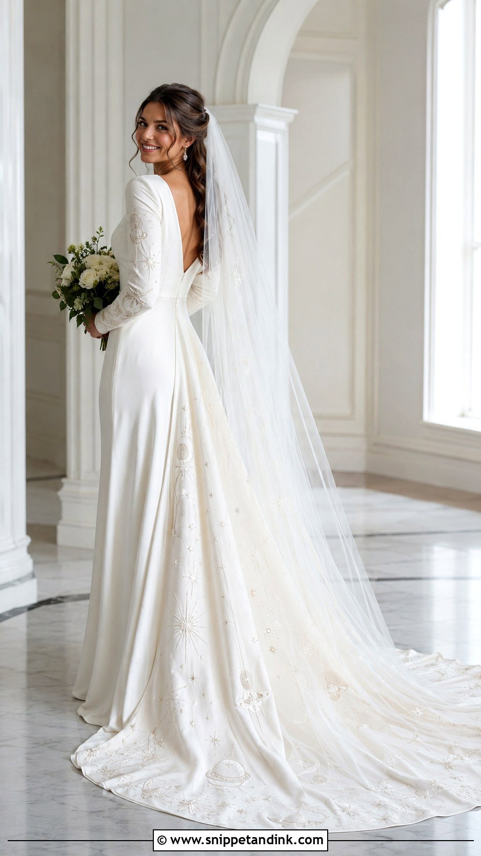 Embroidered Star Wars Wedding Dress - Snippet and Ink - 25 Star Wars Wedding Dress Ideas