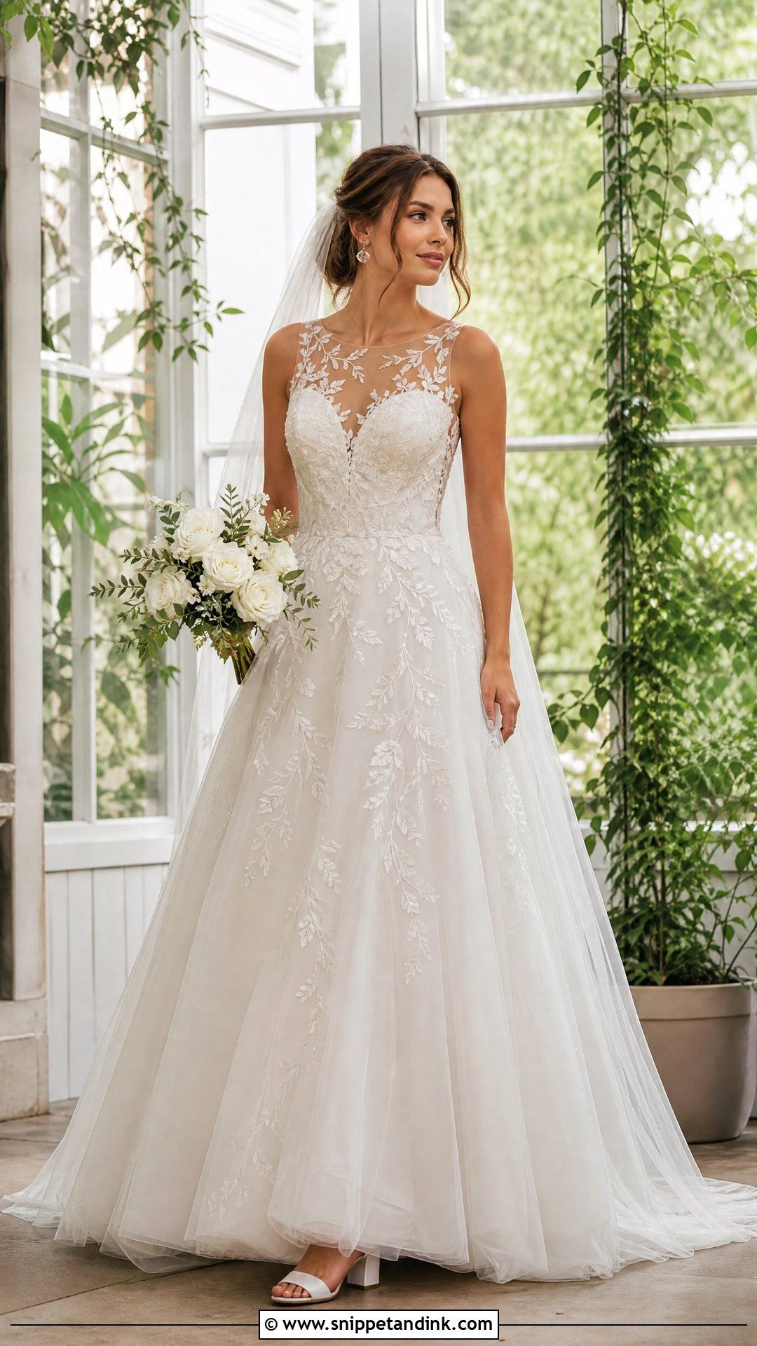Embroidered Tulle Wedding Dress - Snippet and Ink - 20 Wedding Dress Material Fabrics Ideas