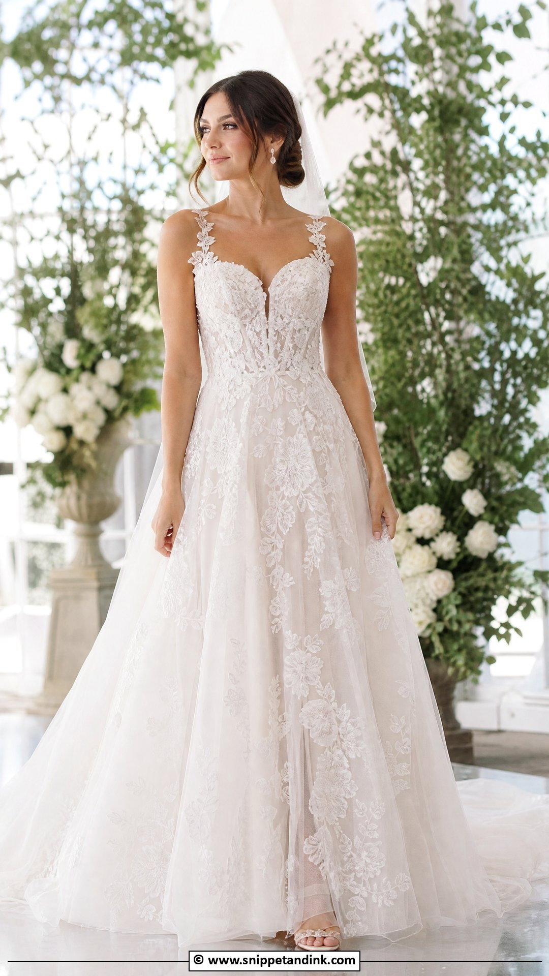 Embroidered Tulle Wedding Dress - Snippet and Ink - 35 Latest Wedding Gowns